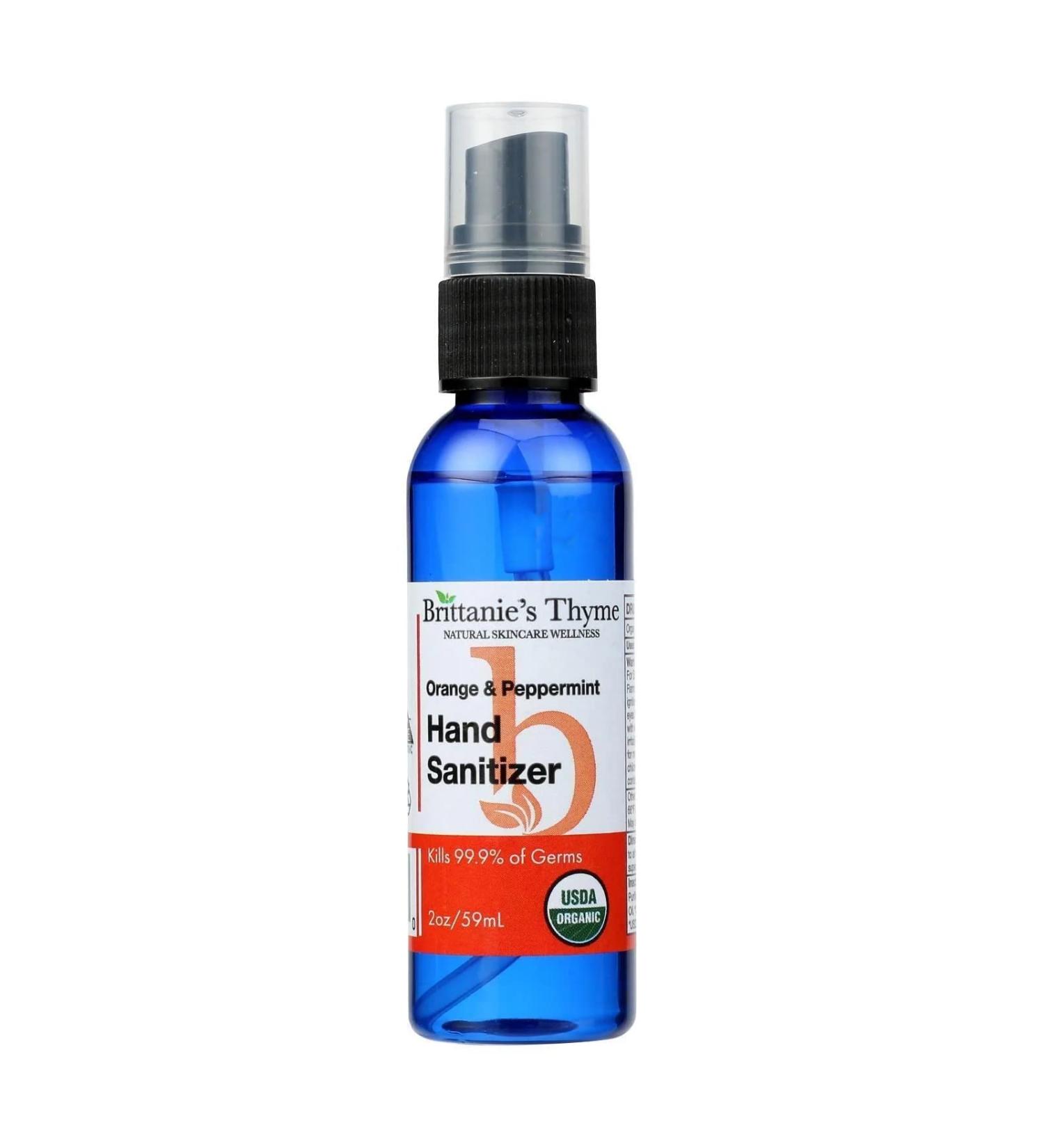 Brittanies Thyme Organic Orange Hand Sanitizer 2 OZ