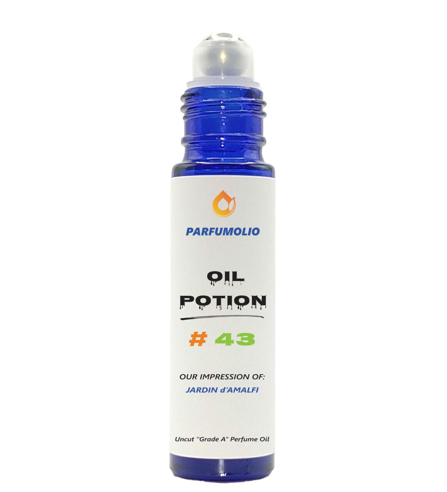 Oil Potion # 43 Inspired by Jardin d'Amalfi Replica Fragrance Unisex Uncut Grade A Fragrance Body Oil Dupe Concentrated Long Lasting Roll-On 10ml / 0.33 oz - Buy Online on GoSupps.com