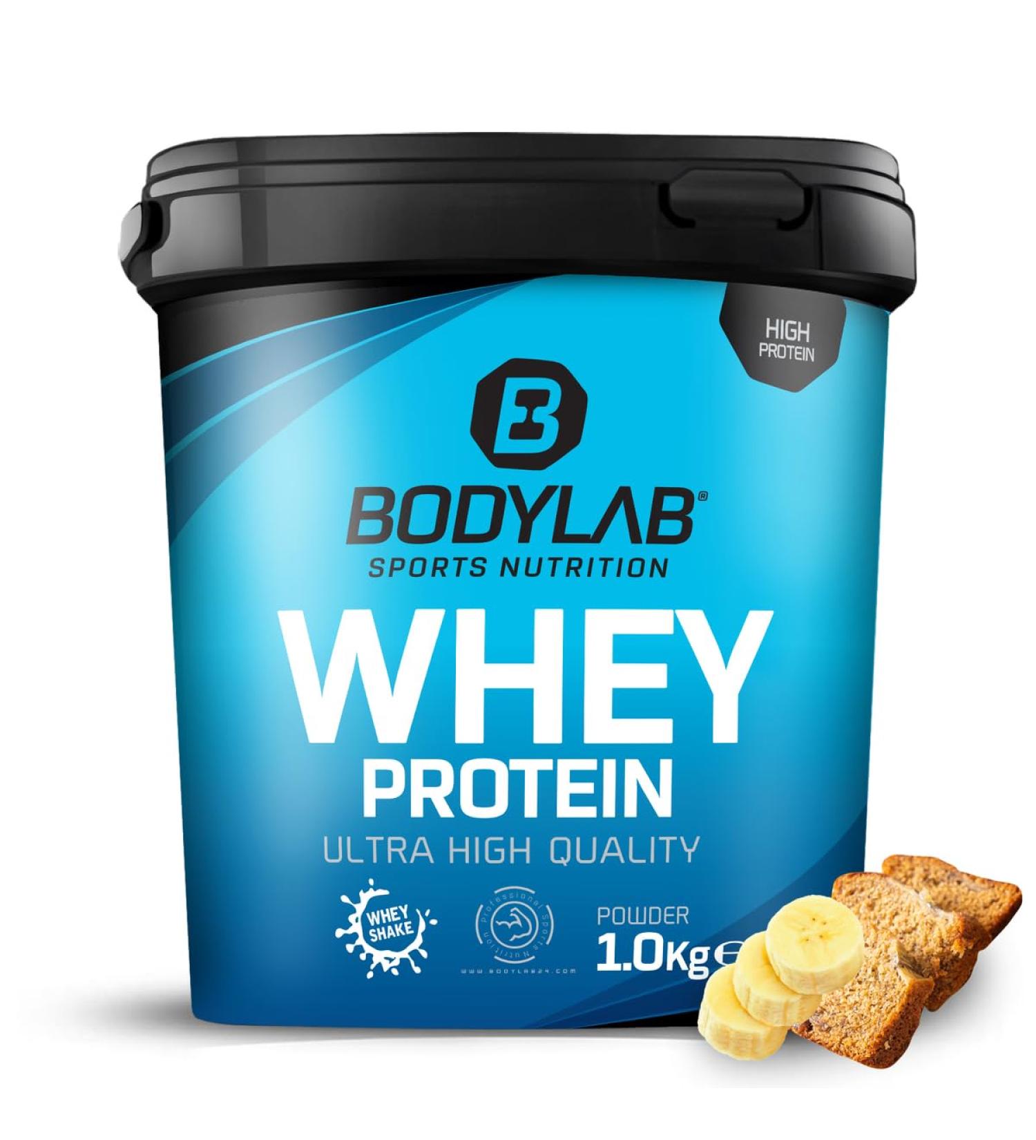 Bodylab24 Whey Protein Powder - Banana Bread Flavor 1kg | High-Quality Protein Supplement for Muscle Gain & Recovery - Buy Online on GoSupps.com