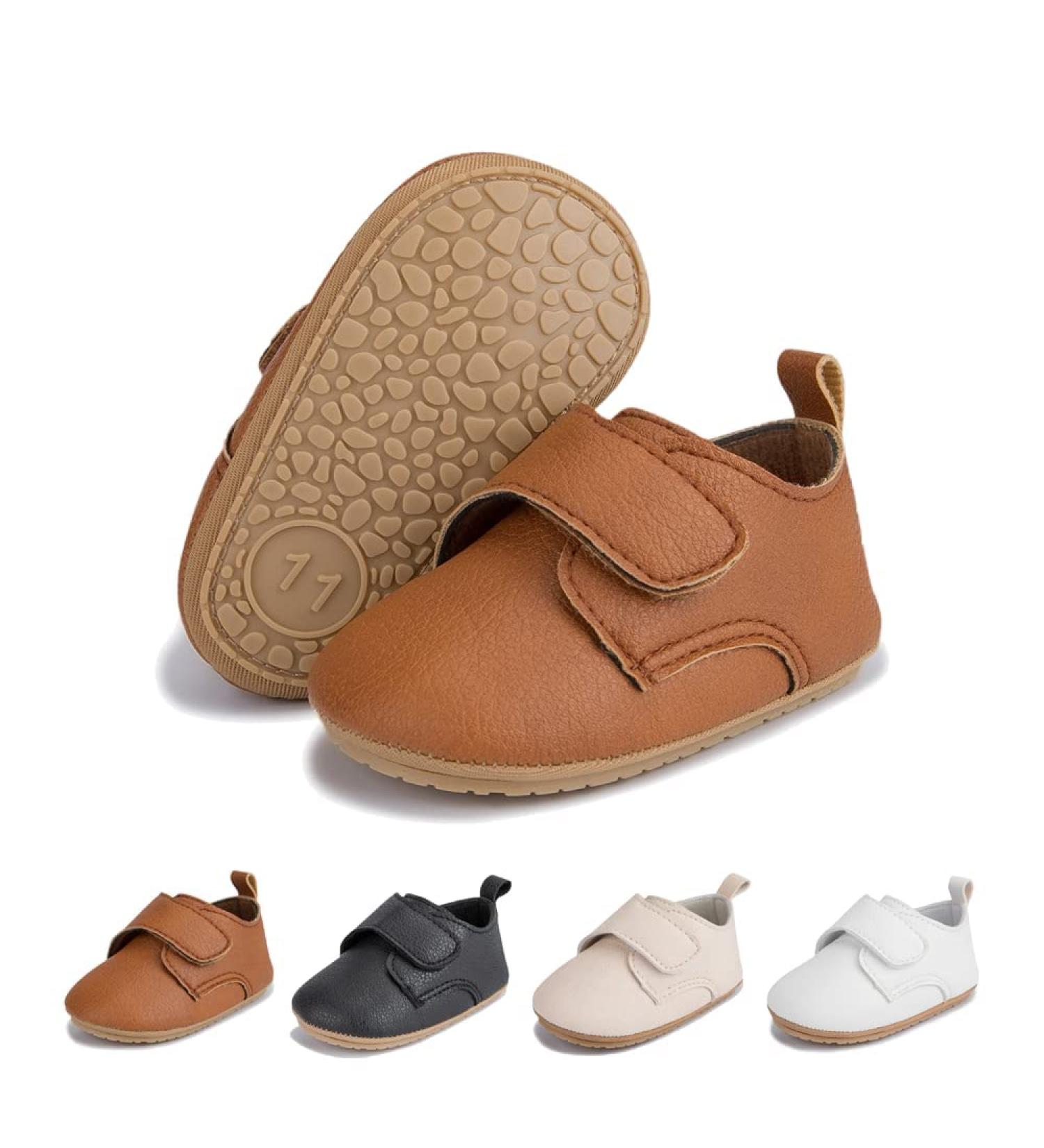 Sonsage Infant Baby Oxford Shoes | Anti-Slip Lace-Up Trainer for First Walkers | 6-12 Months | C Brown - Buy Online on GoSupps.com