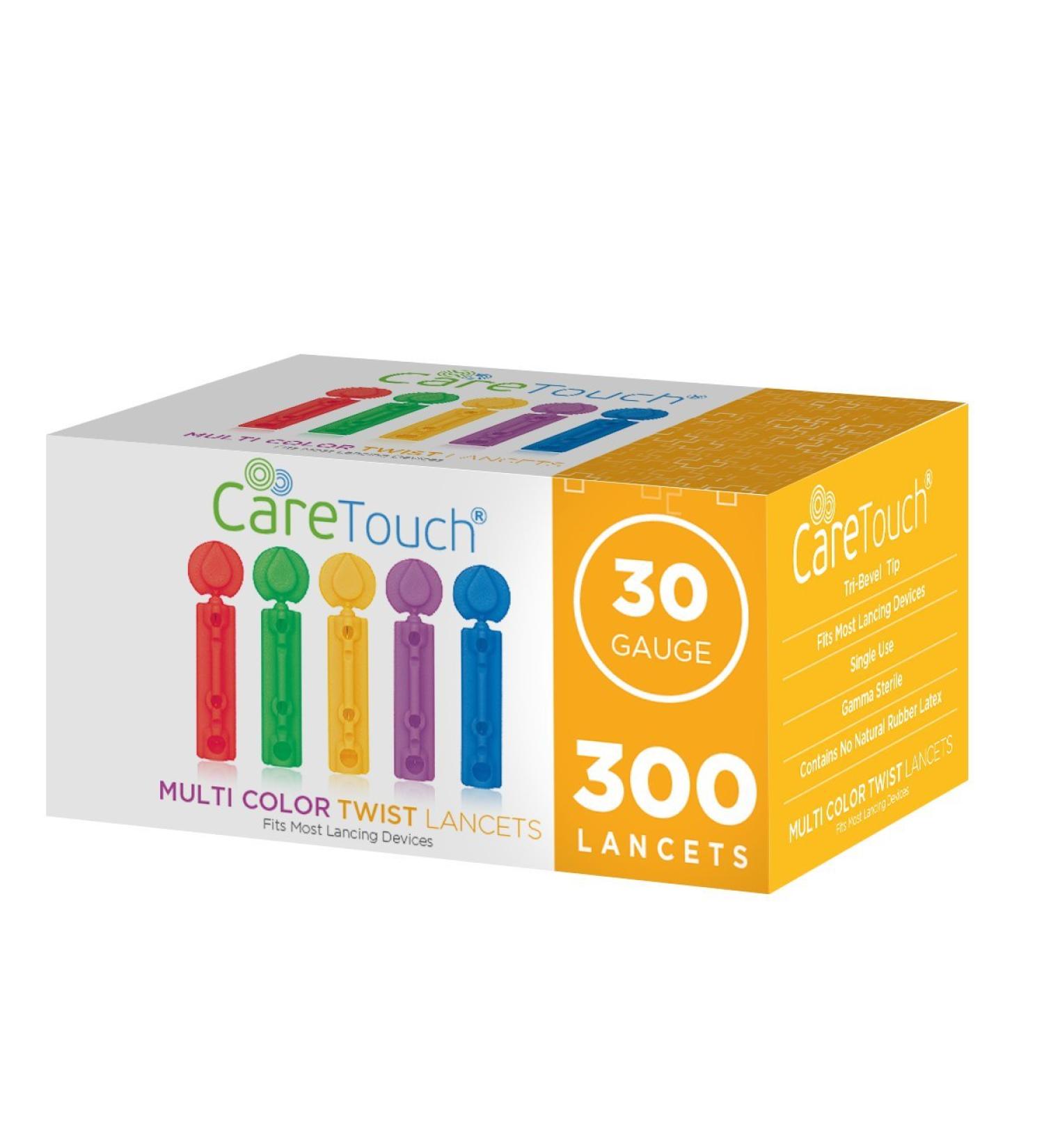 300 Count 30 Gauge Diabetic Lancets for Blood Testing - Fits Most Lancing Devices - Sterile Single Use Blood Sugar Lancets - Multicolored - Buy Online on GoSupps.com
