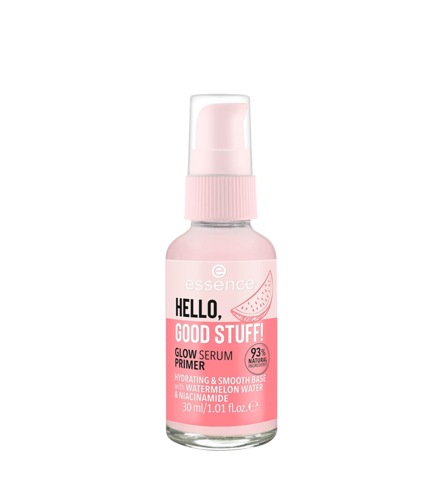 essence Hello Good Stuff! Glow Serum Primer | Hydrating Lightweight Makeup Base | Niacinamide & Watermelon Extract | Vegan & Cruelty Free - Buy Online on GoSupps.com