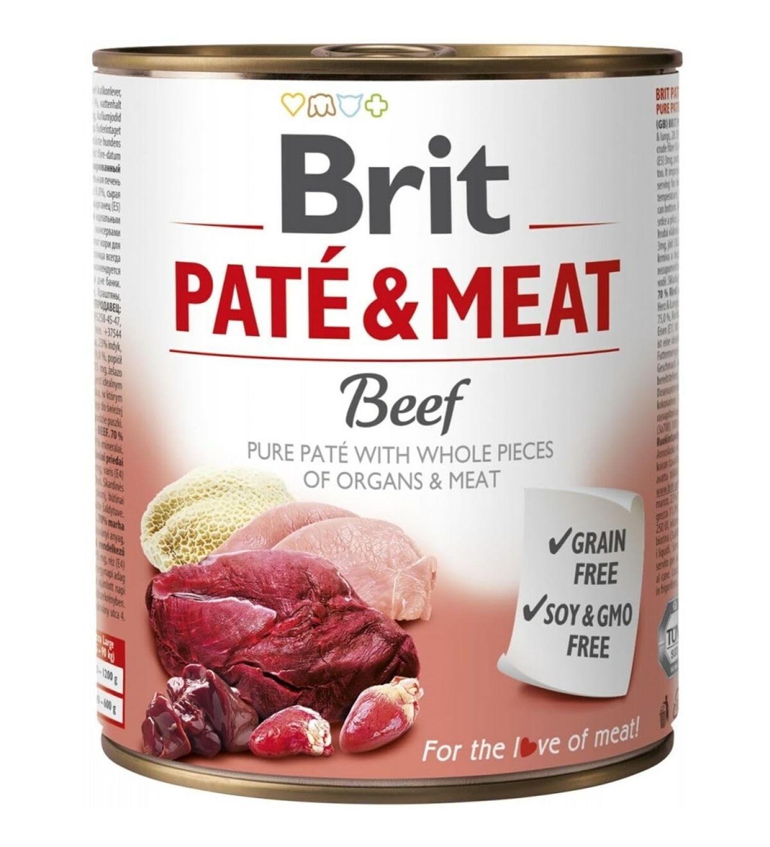 Brit Food Wet Pate & Meat Turkey Beef 800 g