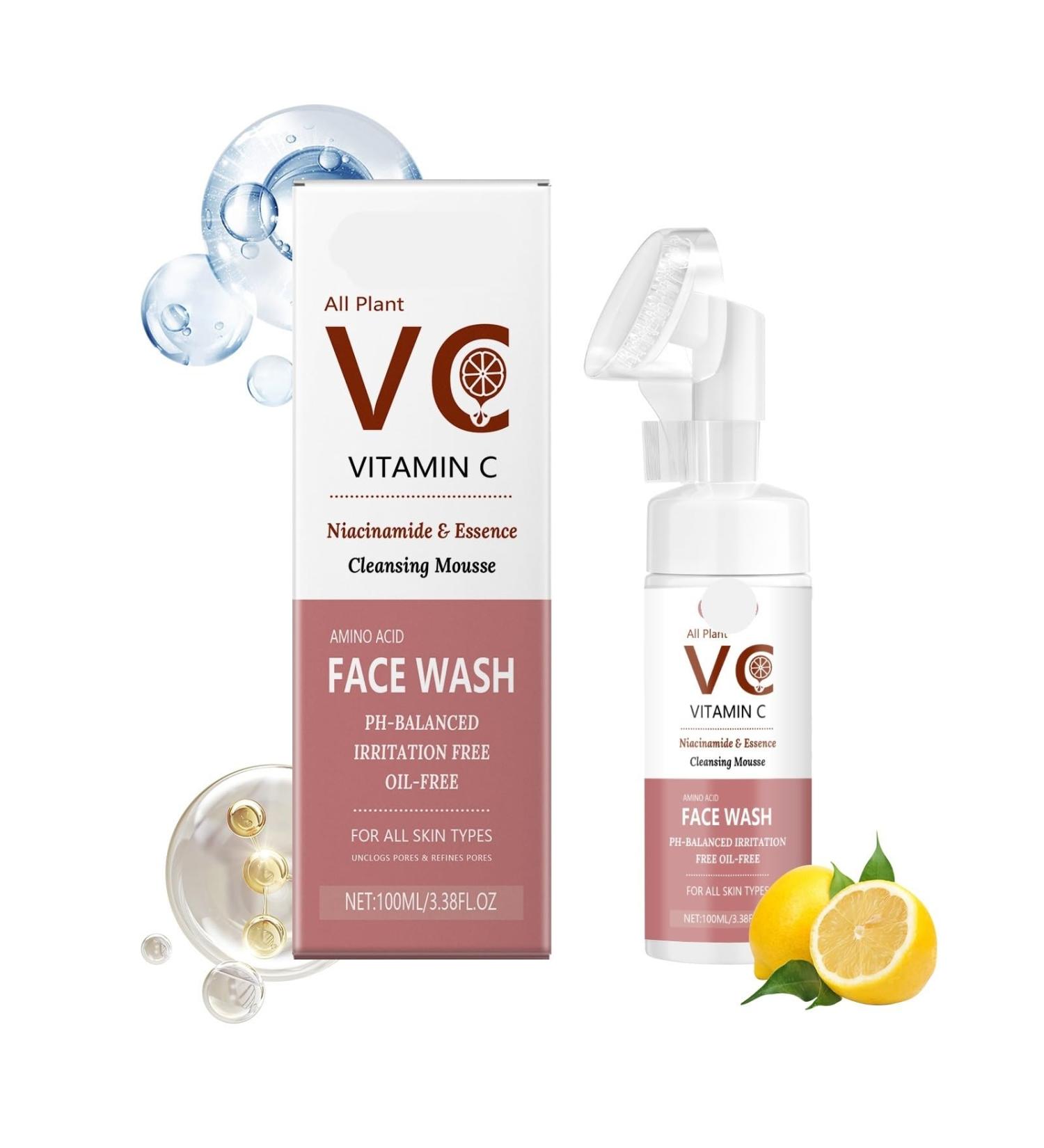 Gentle Moisturizing Foam Facial Cleanser - Deep Pore Cleaning Remove Dirt & Oil Reduce Blackheads Improve Skin Texture(2PCS) - Buy Online on GoSupps.com