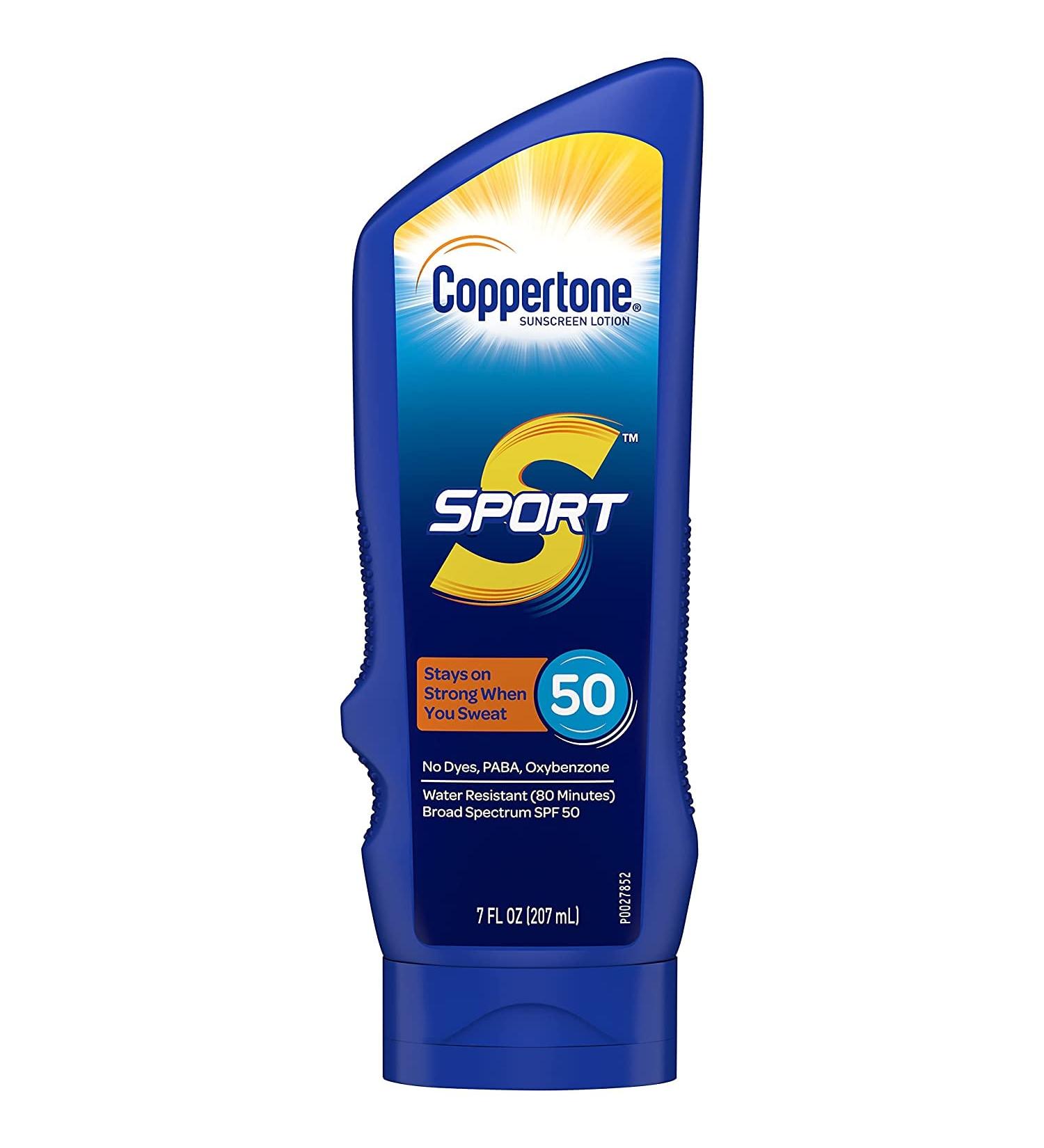 Coppertone Sport Sunscreen Lotion SPF 50 - 7 fl oz | Broad Spectrum Protection - Buy Online on GoSupps.com