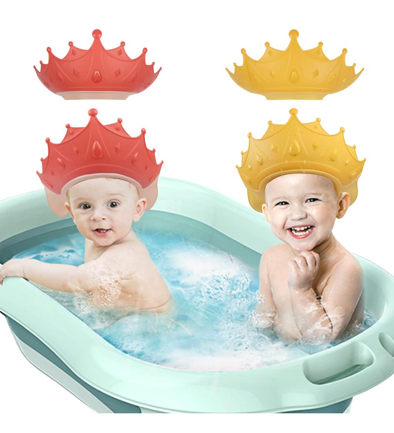 2PCS Adjustable Baby Shower Cap for Kids | Hair Washing Shield & Toddler Visor Hat | Eyes and Ears Protection Shampoo Cap for 0-9 Years Old Children - Buy Online on GoSupps.com