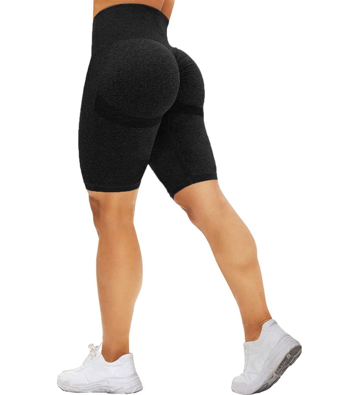 Buy Mesing Women's Scrunch Butt Cycling Shorts Opaque Push-Up Hot Pants for Gym Yoga & Workout - Size M Black - Buy Online on GoSupps.com