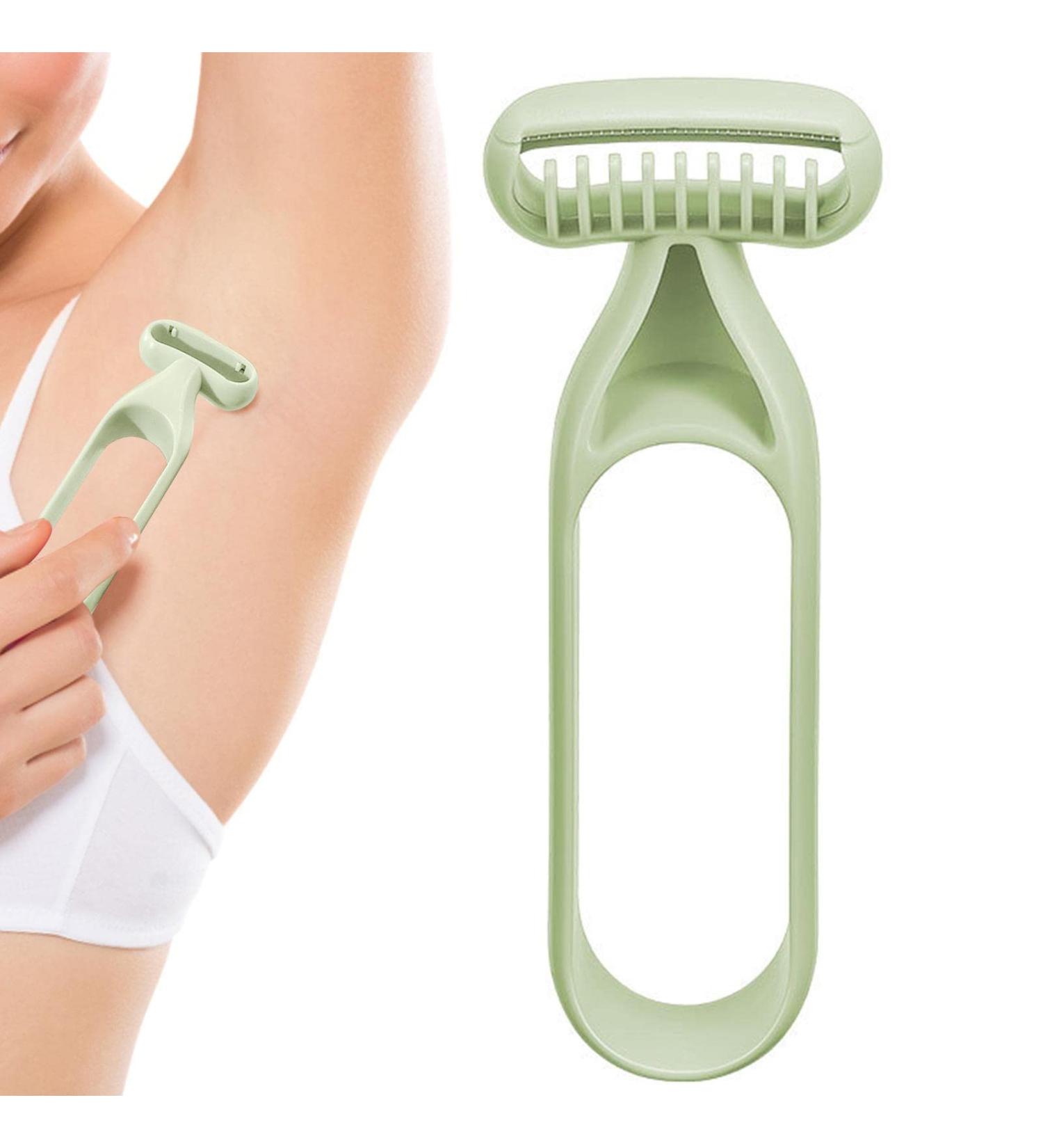 Higyee Eyebrow Razor for Women | T-Type Slipproof Armpit Hair Trimmer | Gentle Steel Blade Razor for Eyebrow & Armpit Care | International Shipping Available - Buy Online on GoSupps.com