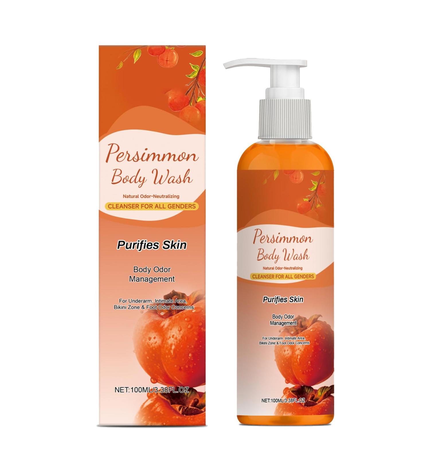  QPJUVC Persimmon Body Wash for men and women - Natural deodorant shower gel to control body odor and eliminate odors in the elderly deep skin cleansing - Buy Online on GoSupps.com