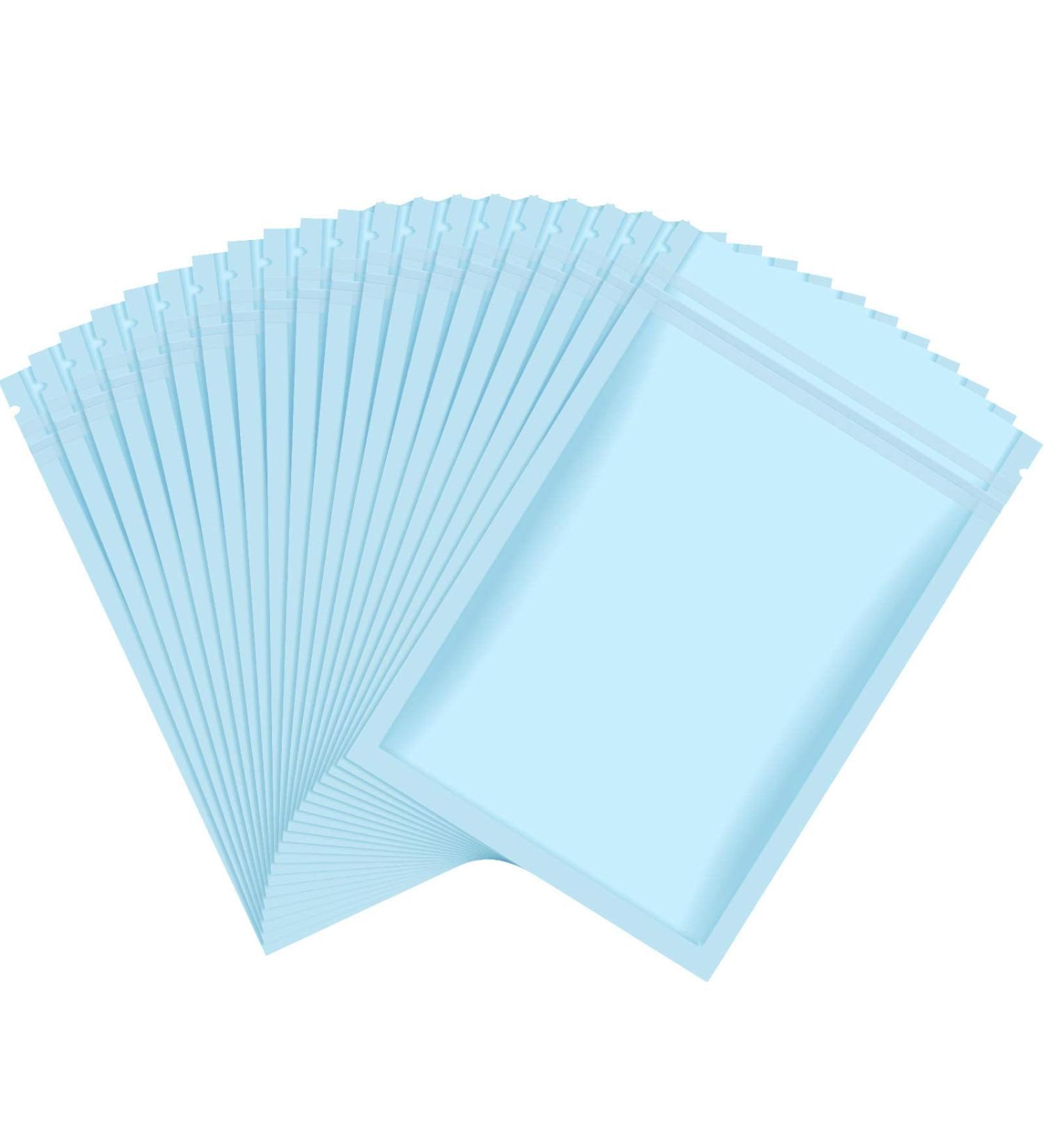 100 Pieces Holographic Storage Bags for Food - Light Blue 4 x 6 Inch - Buy Online on GoSupps.com