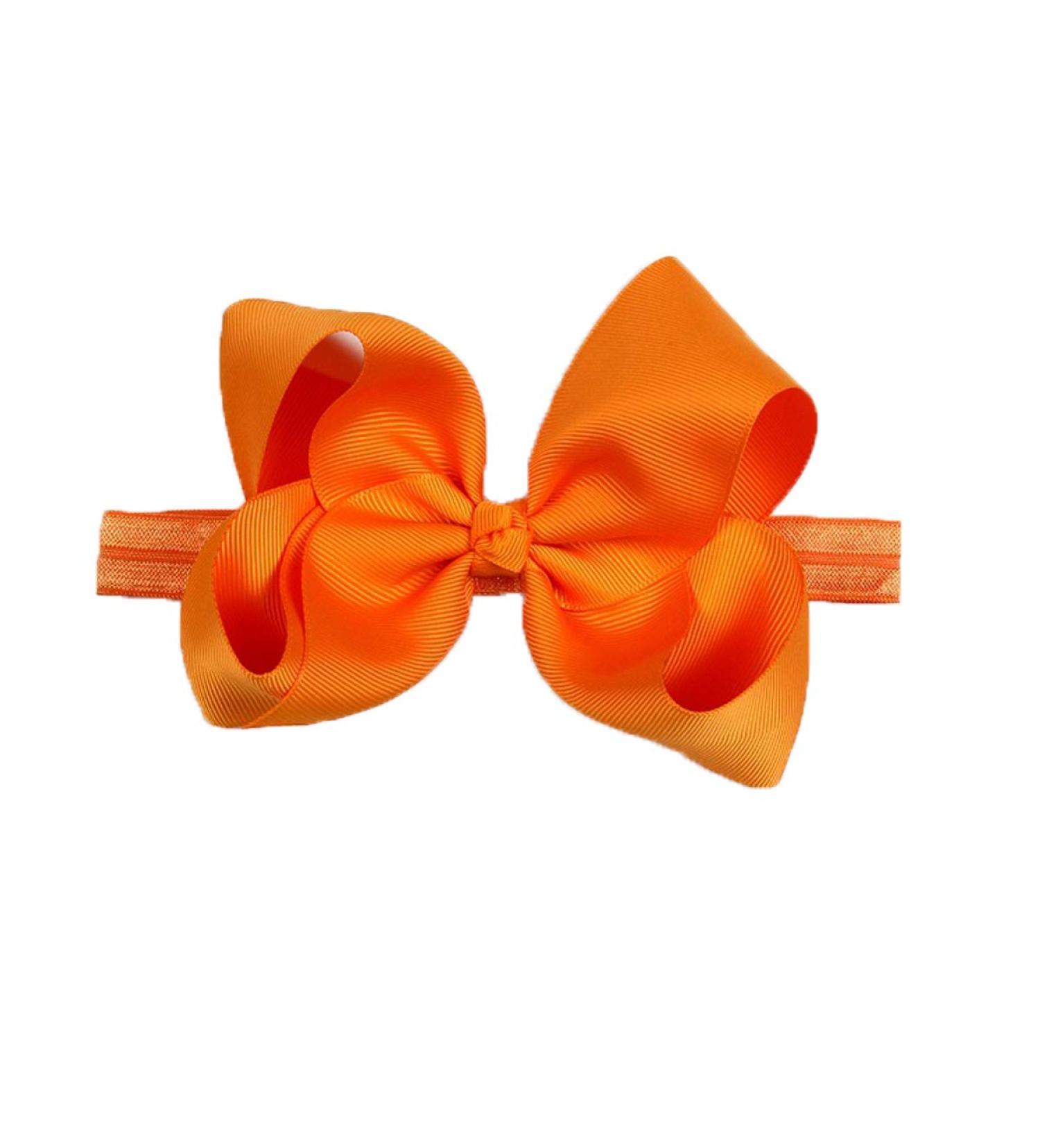 DDazzling Baby Large Hair Bow Headband Hair Accessories Photo Props - orange - One Size