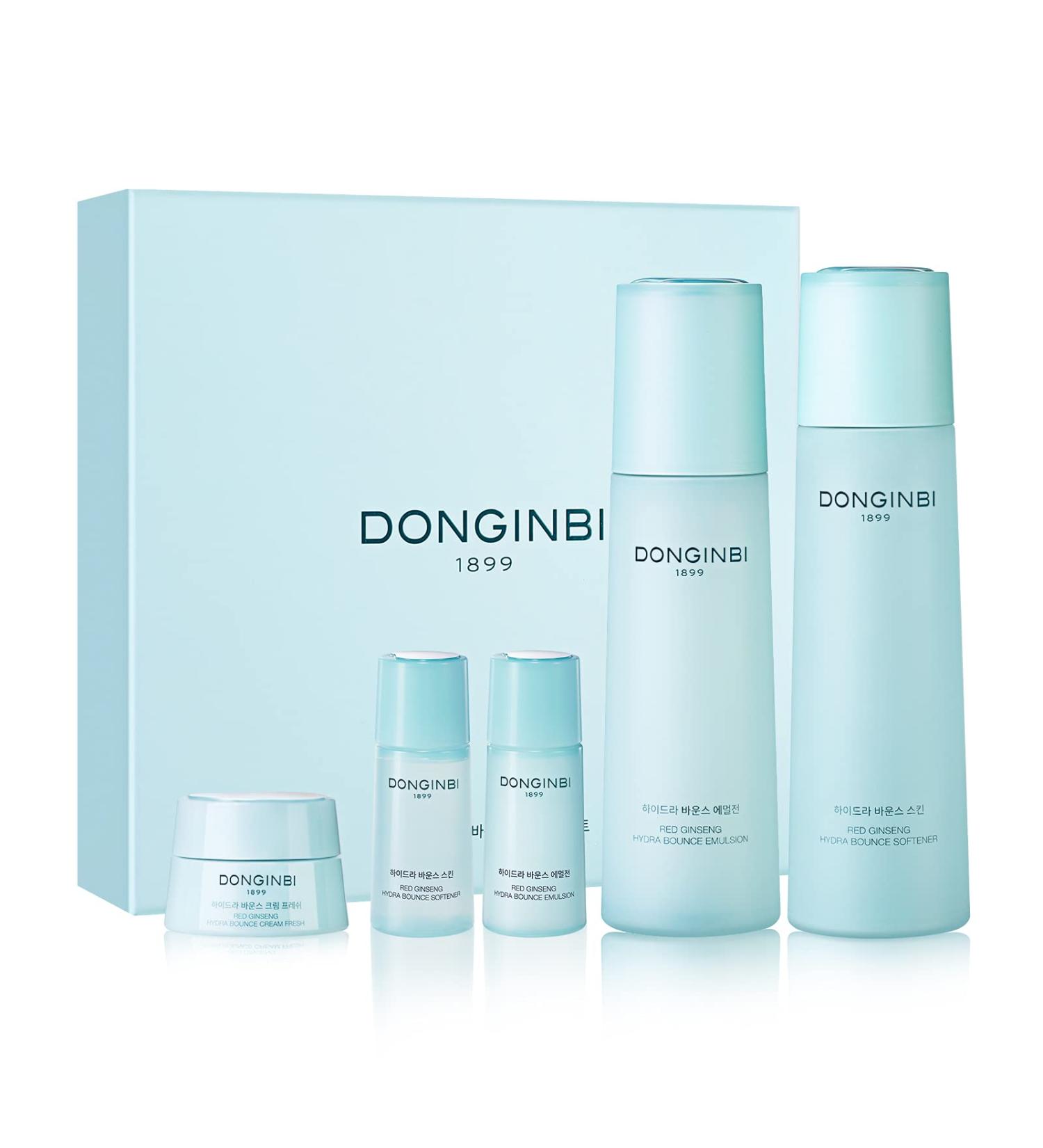 DONGINBI Hydra Bounce Korean Skin Care Set - Red Ginseng & Hyaluronic Acid Face Trio for Soft, Supple & Hydrated Skin - Buy Online on GoSupps.com