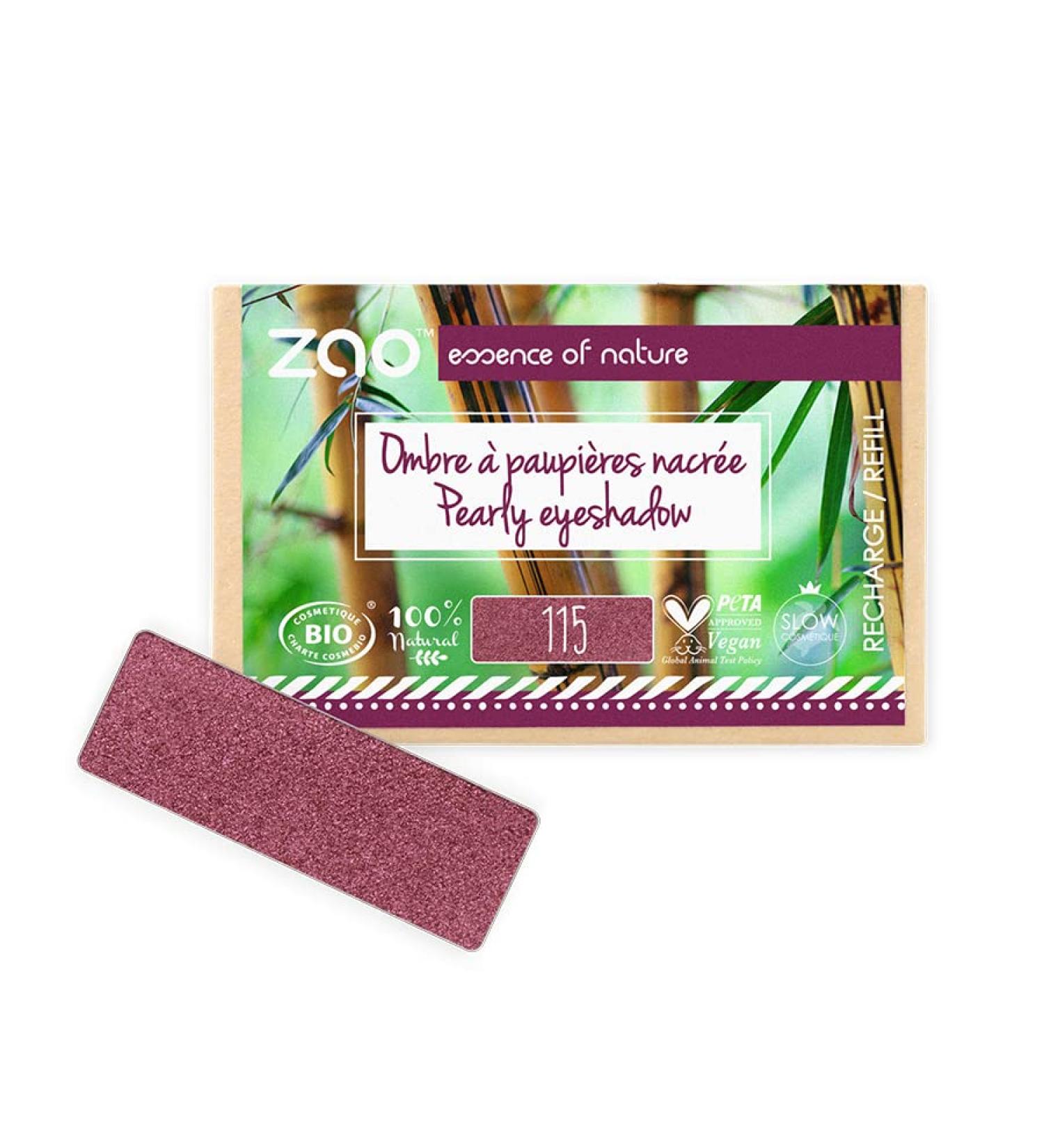 COSMETIKA Eyeshadow fill rectangle 115 ruby woman Zao