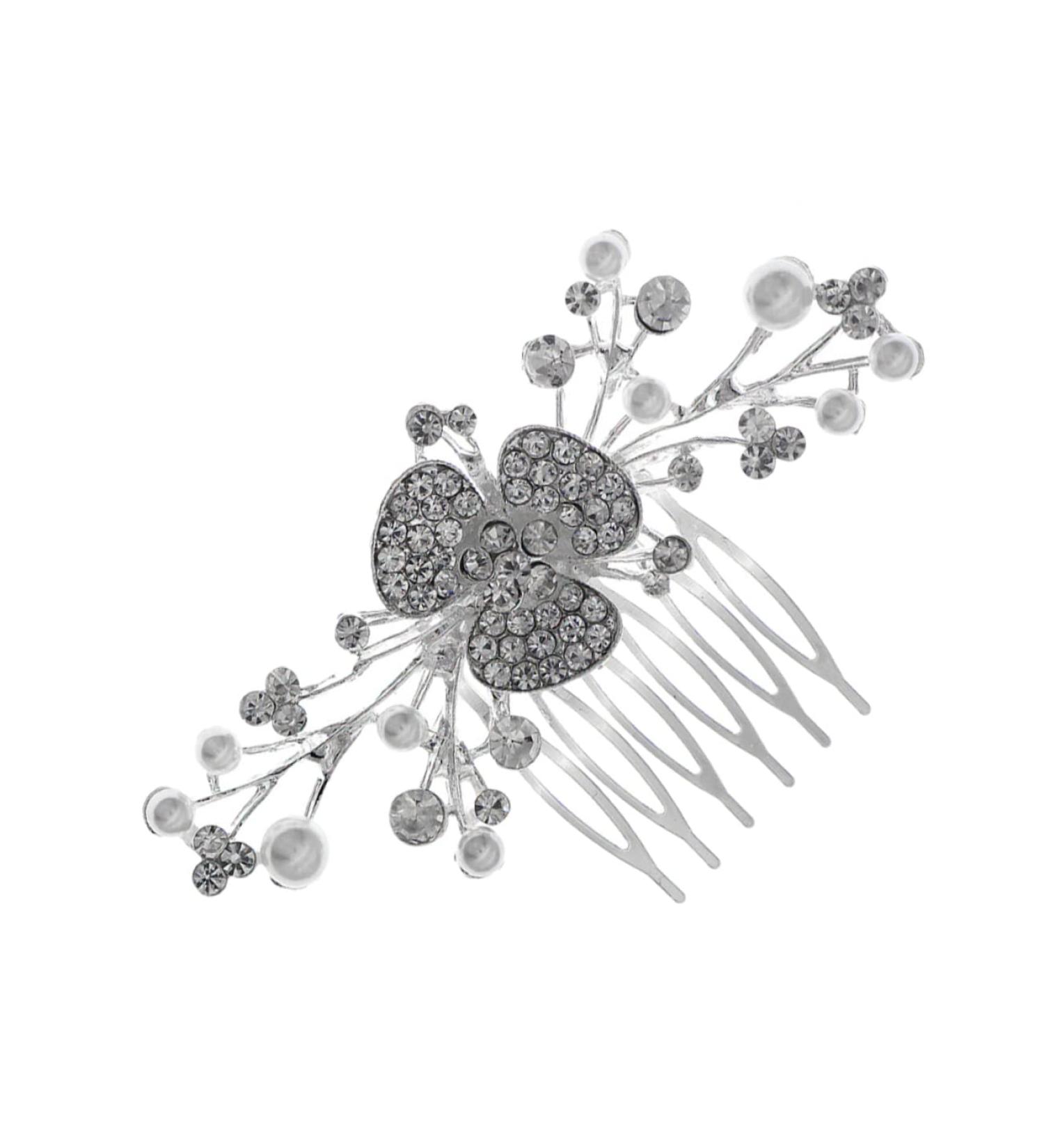 Didiseaon Rhinestone Five-tooth Hair Comb Hair Combs for Women Accessories Hair Jewels for Women Hair Comb Clip Side Hair Comb Tiara Hair Accessories Pearl Bride Alloy Hair Piece - Buy Online on GoSupps.com