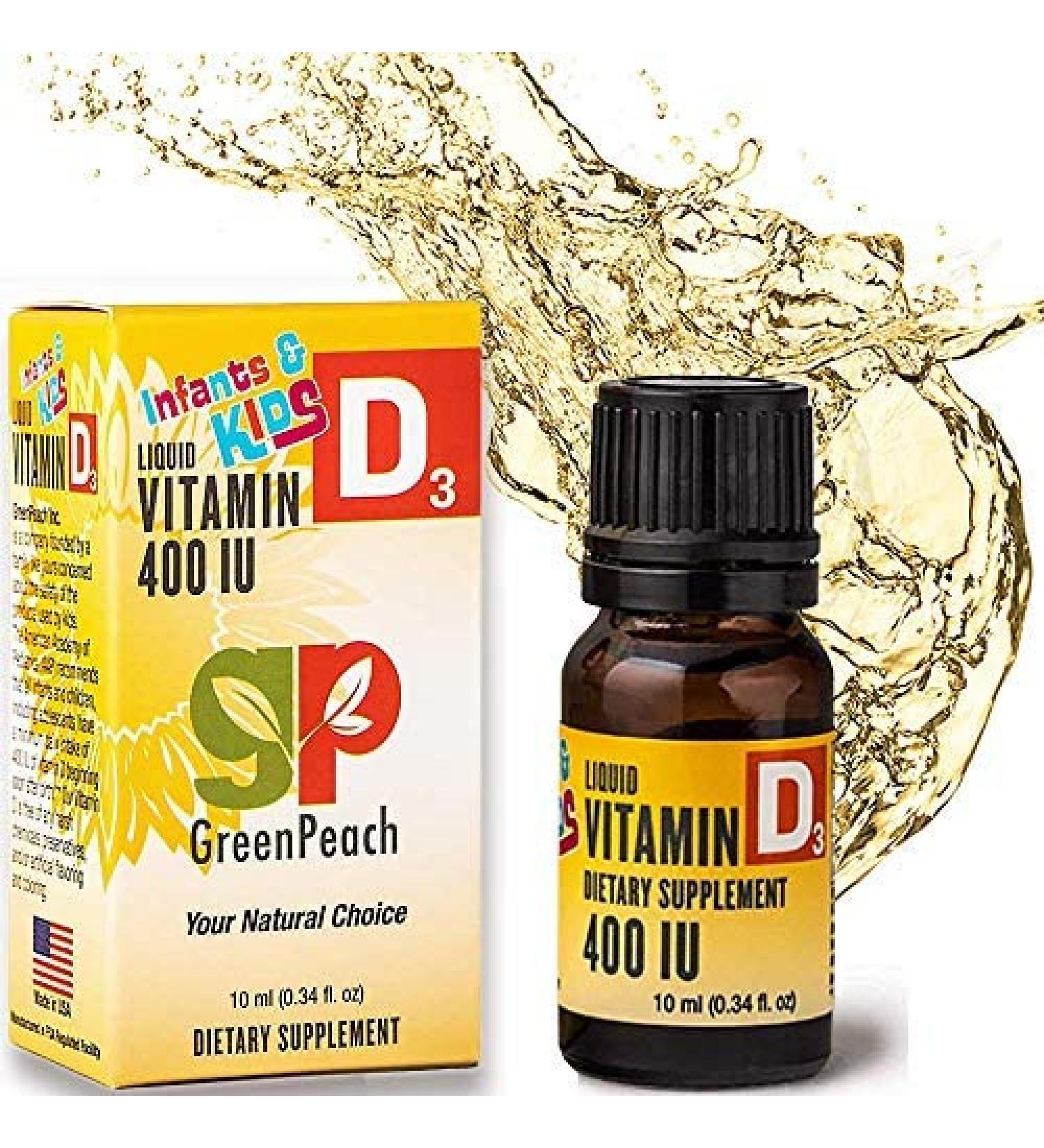 Organic Baby Vitamin d Drops - Vegetarian 400 IU Liquid Vitamin d3 for Babies & Newborn | No Sugar or Flavors | Non-GMO | Gluten Free & Tummy Gentle | Ages 4 & Under | Halal & Kosher Friendly - Buy Online on GoSupps.com