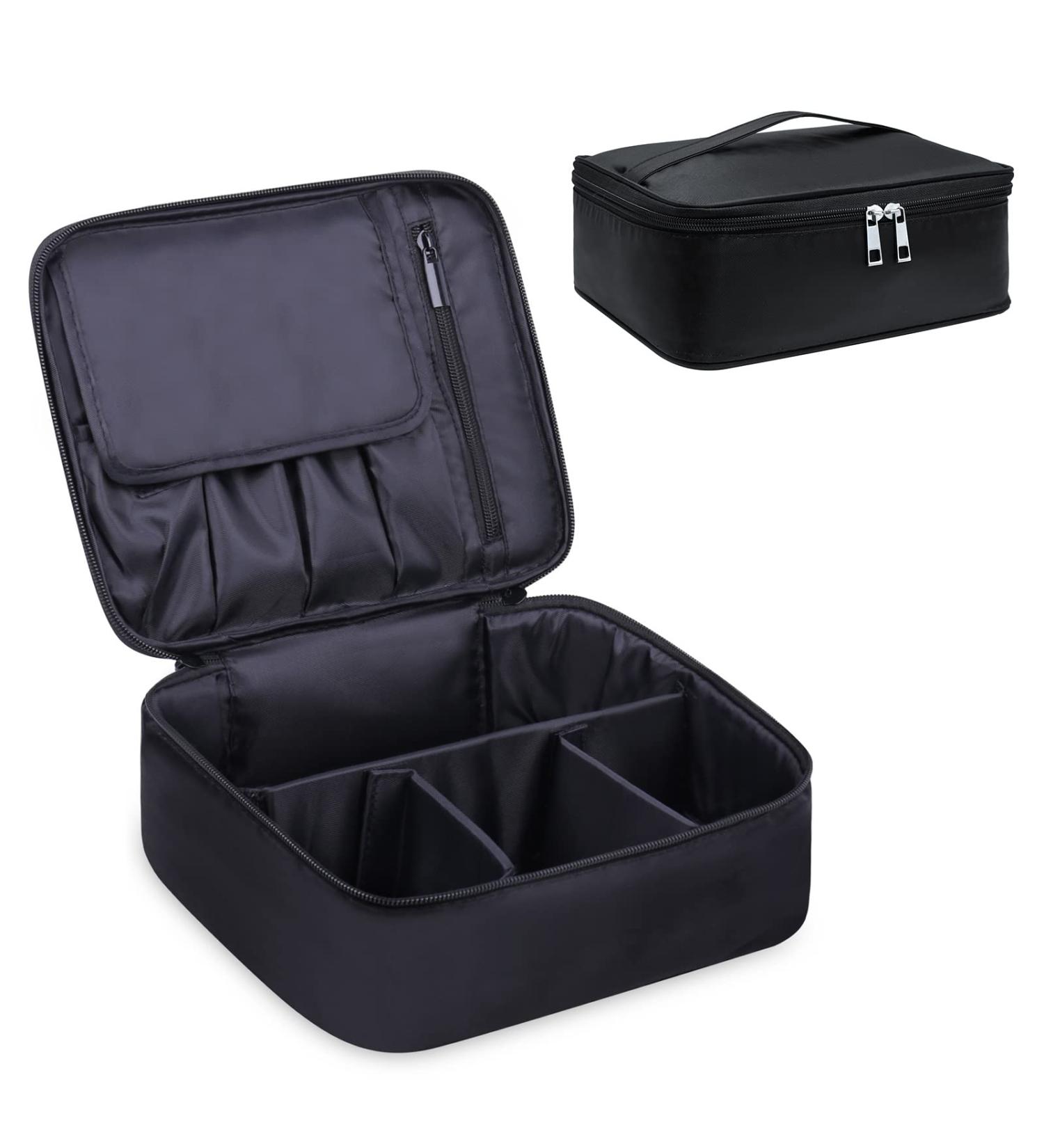 Narwey Large Travel Makeup Bag - Black-New Cosmetic Organizer for Women and Girls - Buy Online on GoSupps.com
