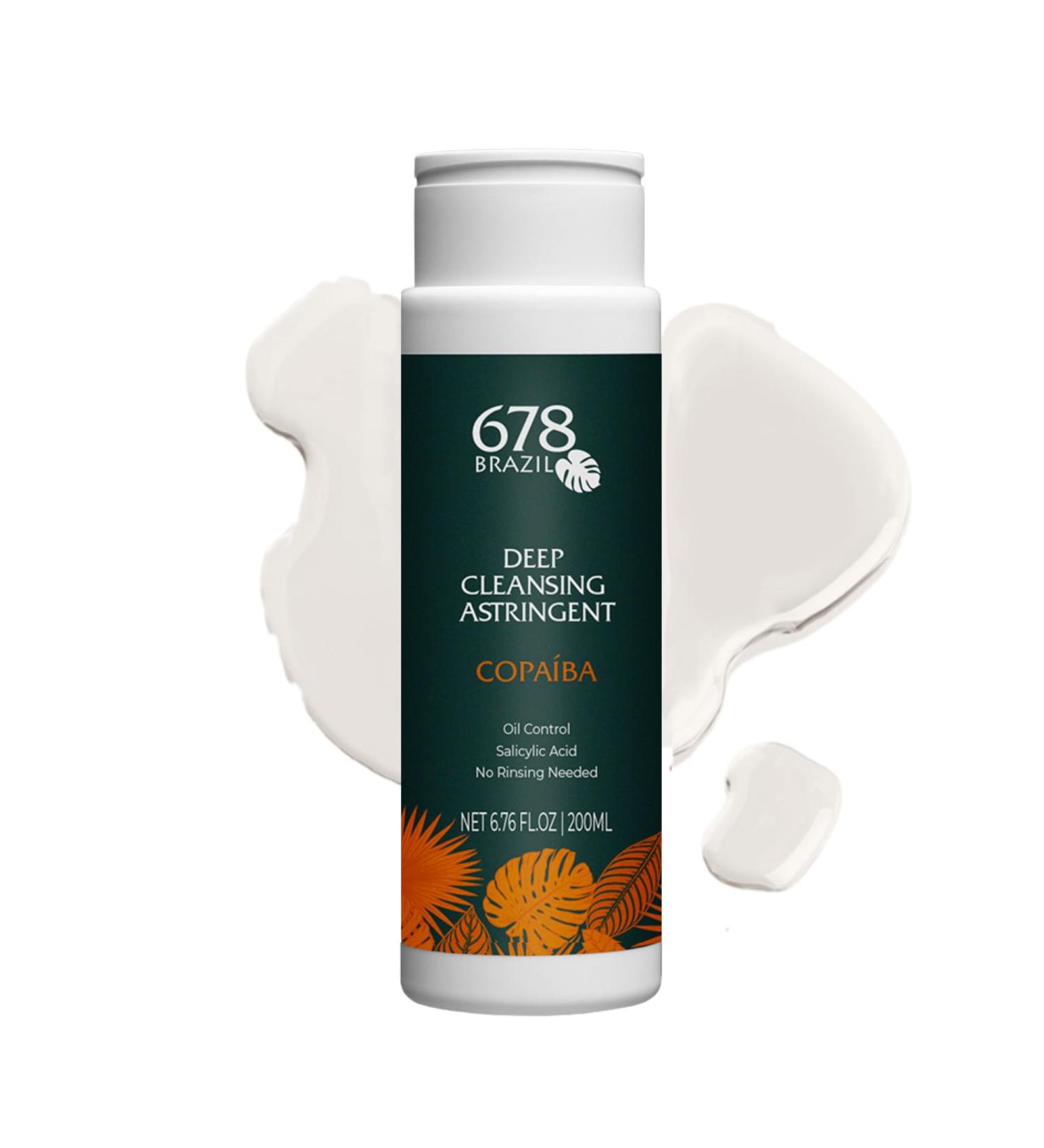 678Brazil Oil Control Deep Cleansing Astringent Lotion - Fresh and Pure Skin - Daily Use - for Oily and Acne-Prone Complexion - Copaiba Salicylic Acid Passion Fruit Aloe Vera - 200ml / 6.76fl.oz - Buy Online on GoSupps.com