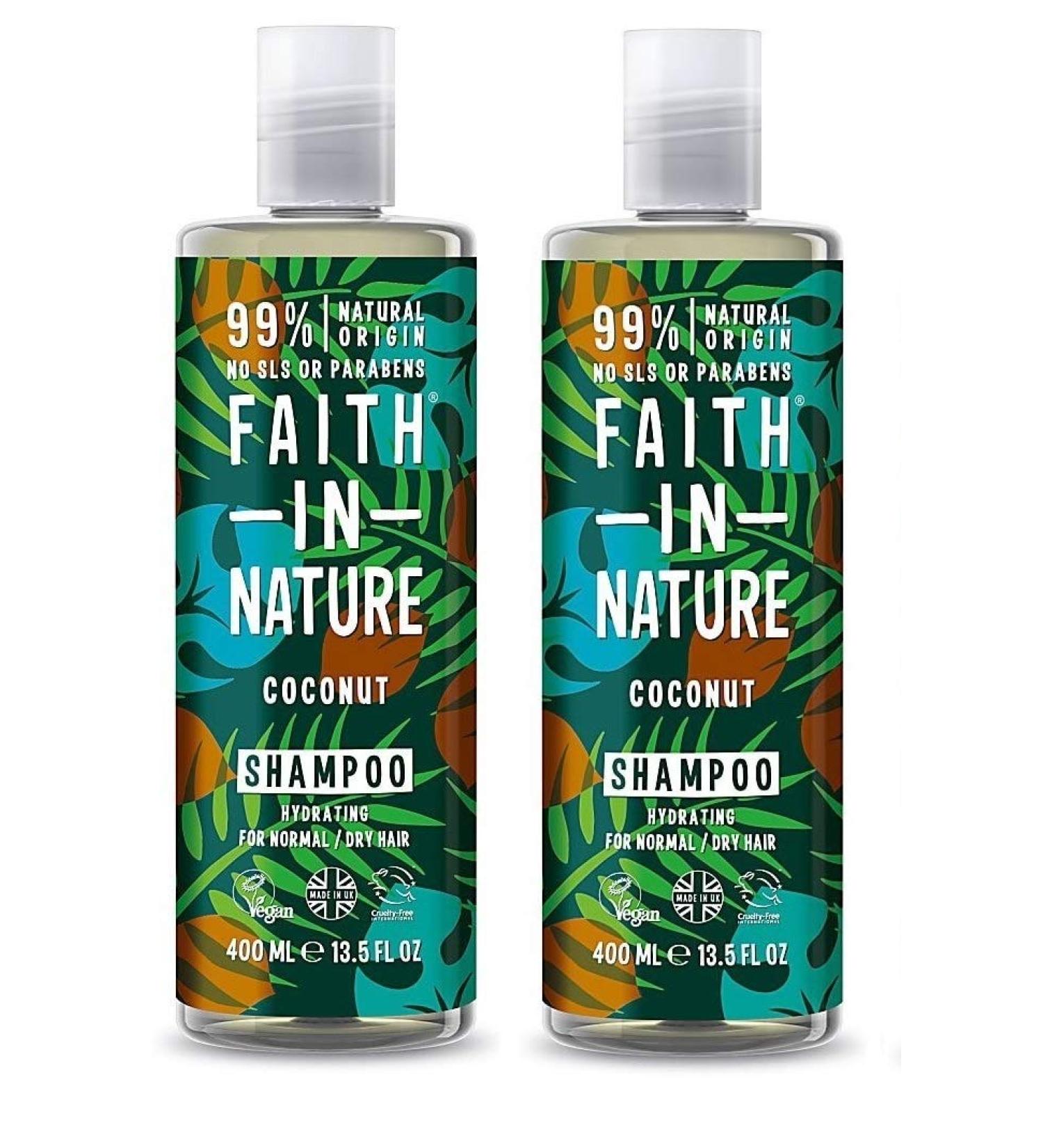 Faith In Nature Coconut Shampoo - 2 x 400ml