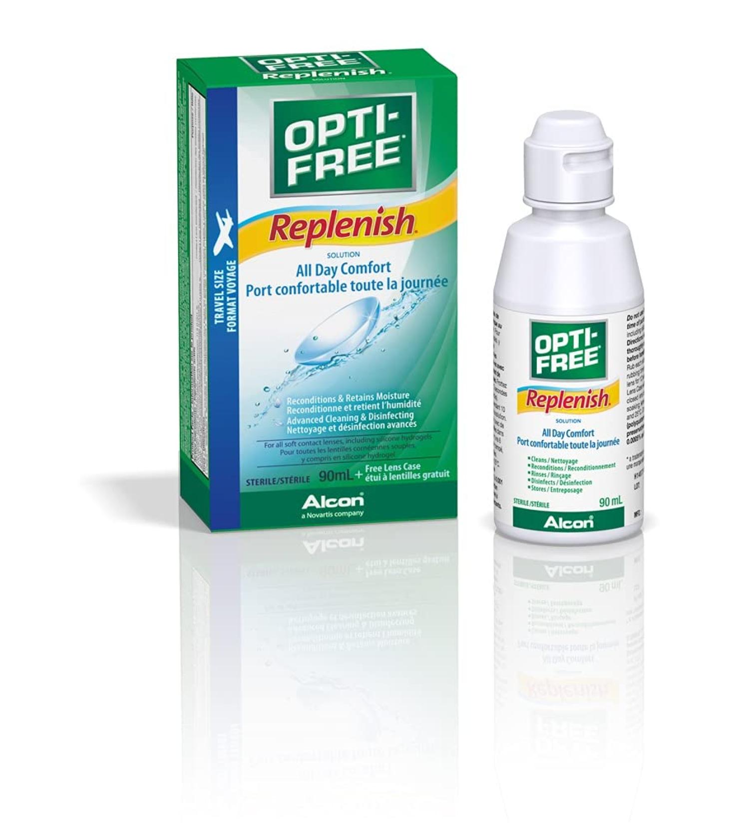 Opti-Free Replenish Multipurpose Contact Lens Solution 90 ml - Buy Online on GoSupps.com