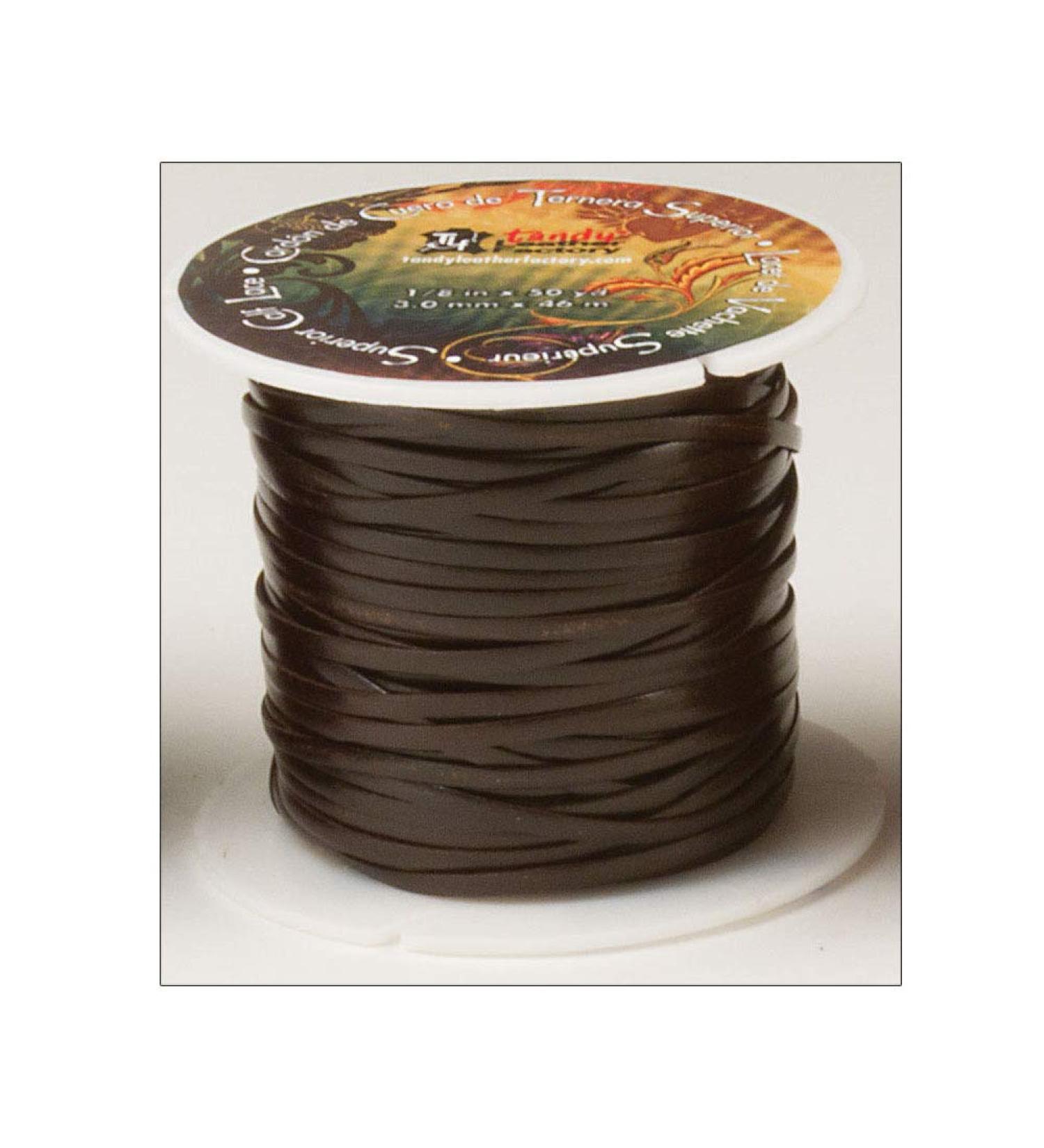 Tandy Leather Calf Lace 1/8" x 50 yds (3 mm x 45.7 m) Dark Brown 5007-02