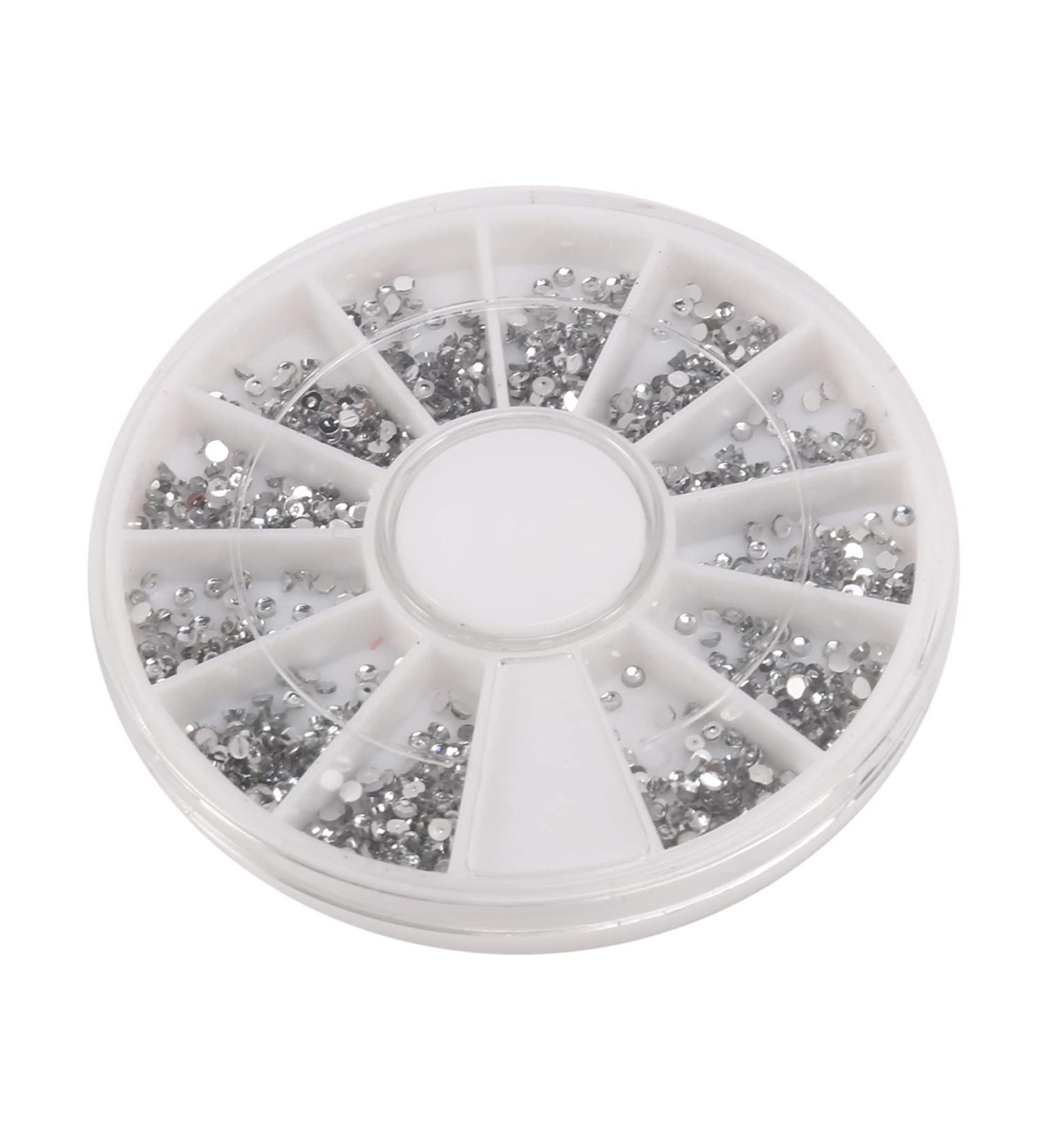 coserori Silver rhinestones boxes Crystal nail manicure Nail Art 1.5 MM - Buy Online on GoSupps.com