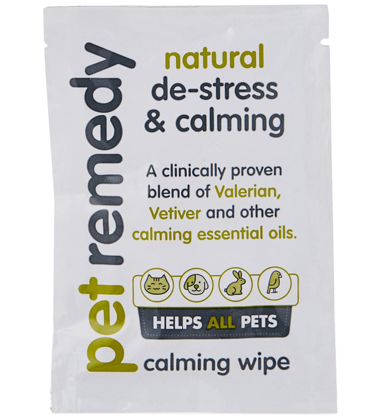 Pet Remedy Natural Calming Wipes Pack of 12 12 Count (Pack of 1) - Buy Online on GoSupps.com