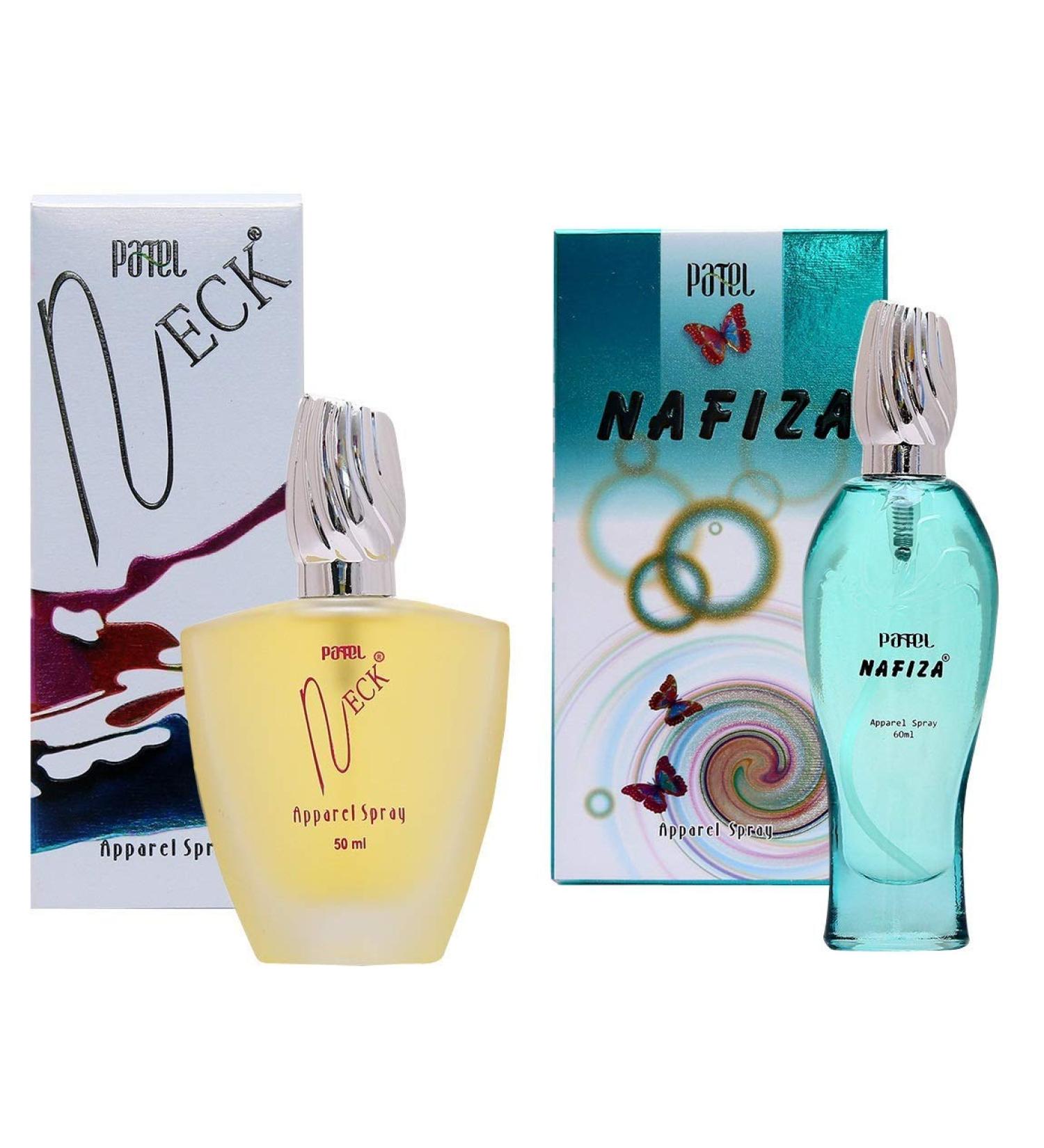 NECK FRAGRANCES Floral Liquid Patel Neck & Nafiza Apparel Unisex Perfume Long Lasting Fragrance 50 Ml (Pack Of 2) - Buy Online on GoSupps.com
