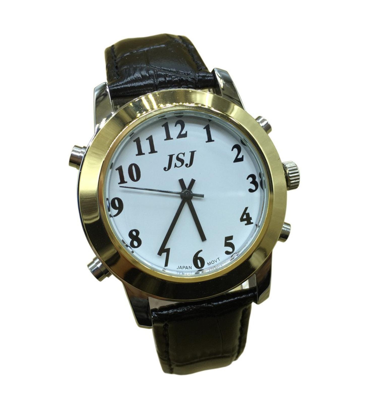 Automic Unisex Alarm English Talking Wrist Watch for The Blind and Low Vision with Leather Strap - Buy Online on GoSupps.com