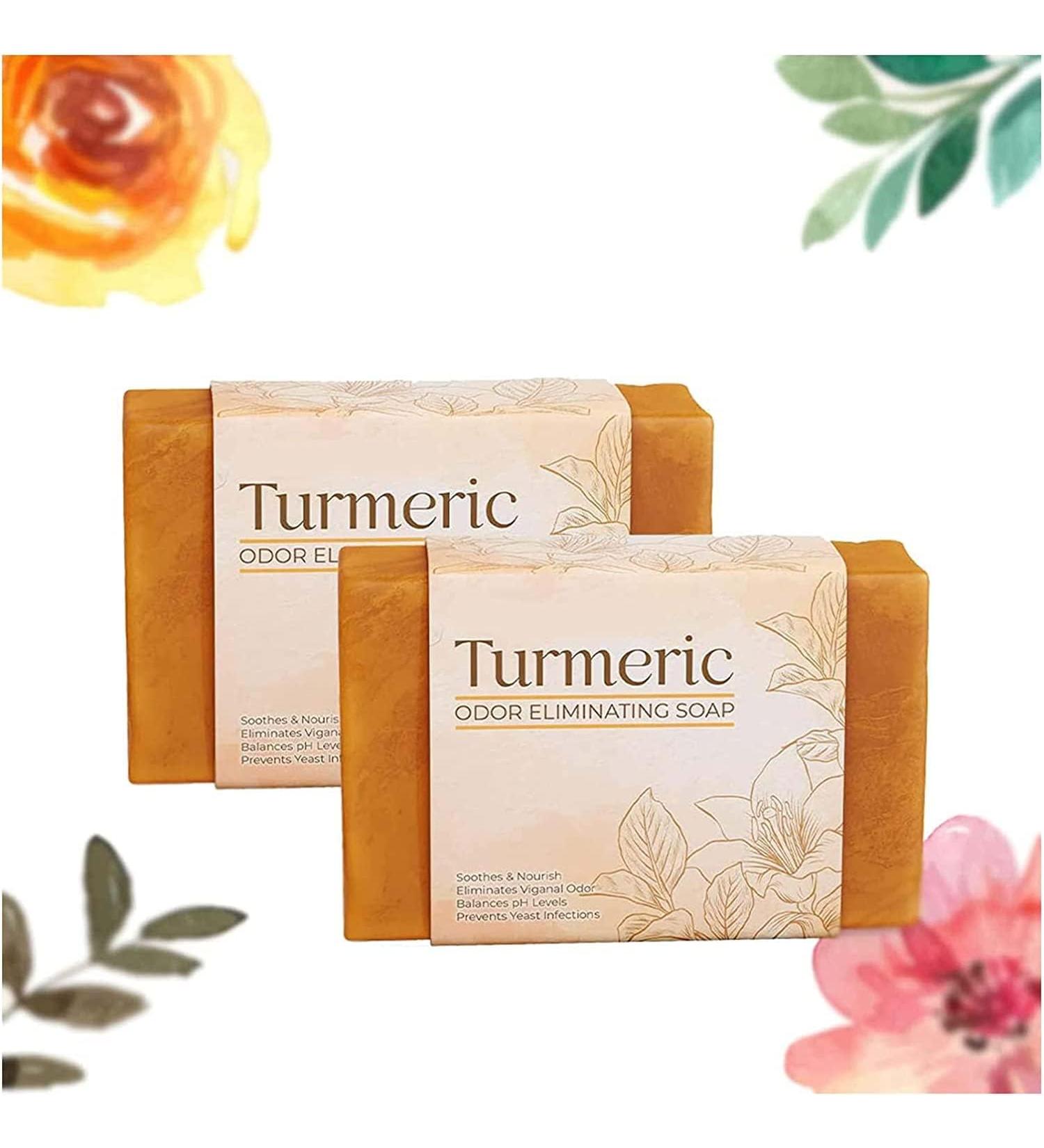 Lovelycat Savon blanchissant savon naturel artisanal savon au miel barre de savon curcuma & curcuma d odorant savon curcuma nettoie toutes les peaux (2PC) - Buy Online on GoSupps.com