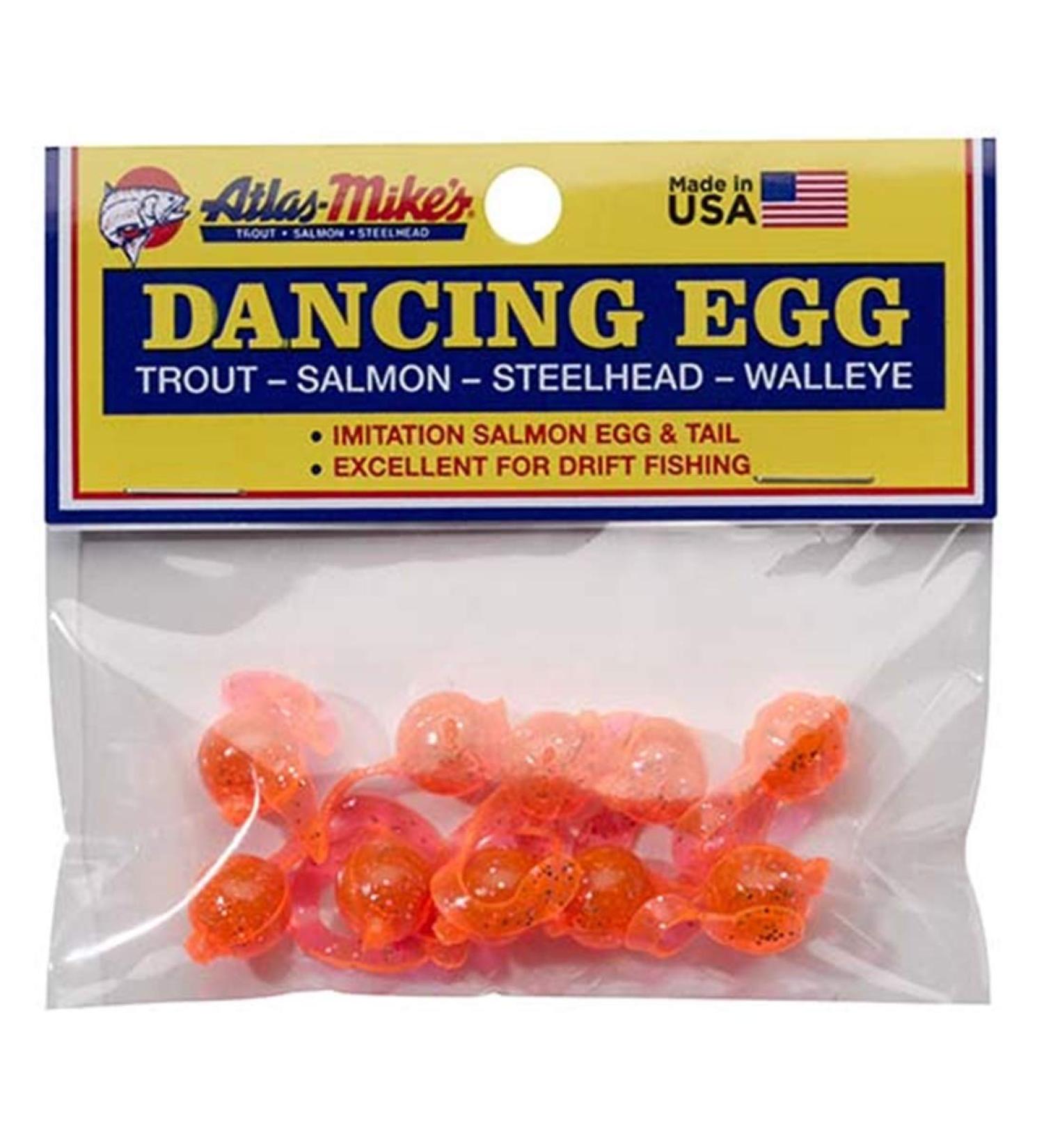 Atlas Fishing Bait Dancing Eggs (10 Per Bag) Orange