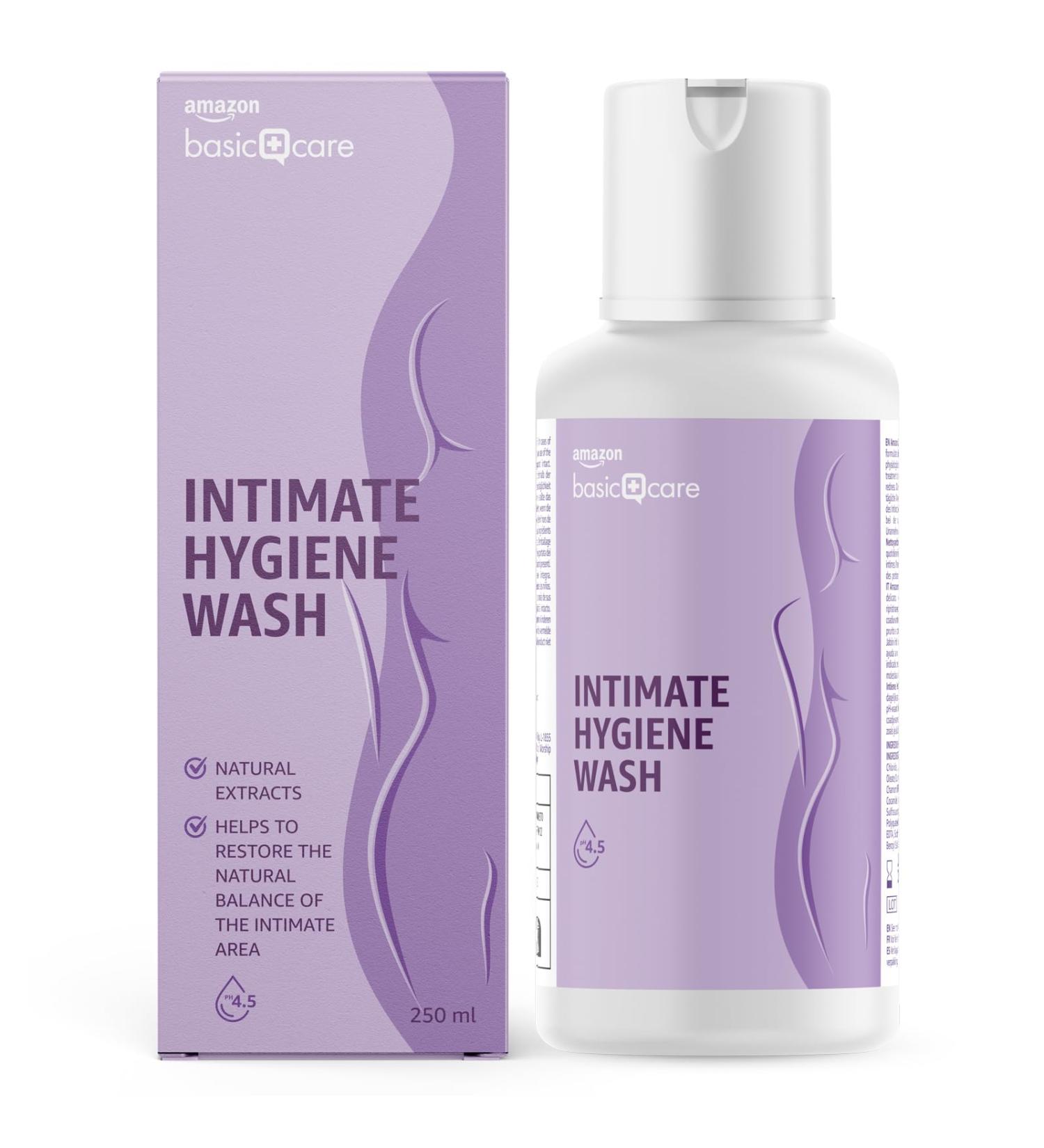 Amazon Basic Care Intimate Wash 250 ml - Gentle pH Balanced & Hypoallergenic | International Shipping Available - Buy Online on GoSupps.com