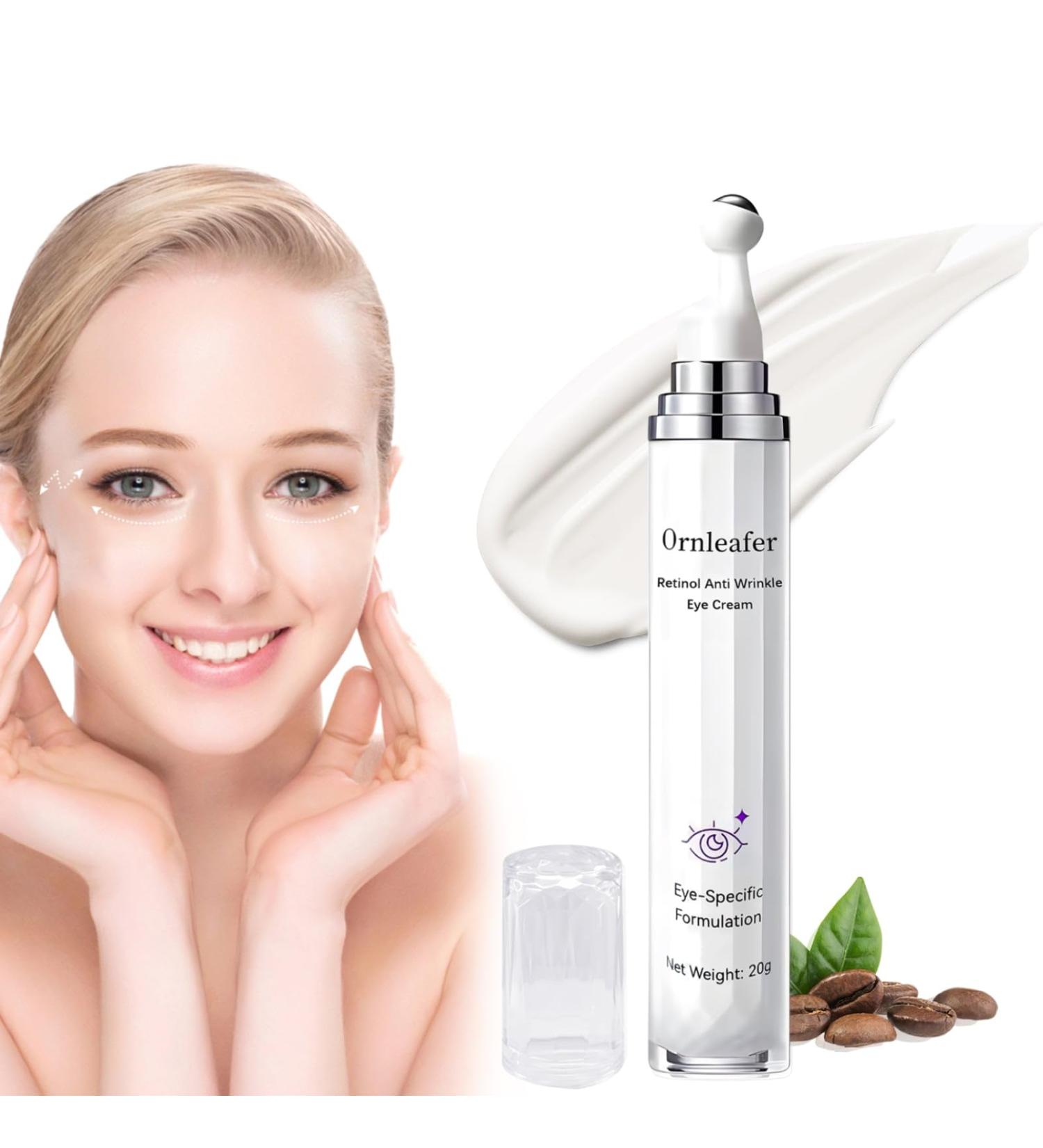 Anti-Aging Eye Cream with Caffeine & Peptide Complex | Moisturizing Serum for Dark Circles & Puffiness - Lavender Scent 20ml - Buy Online on GoSupps.com