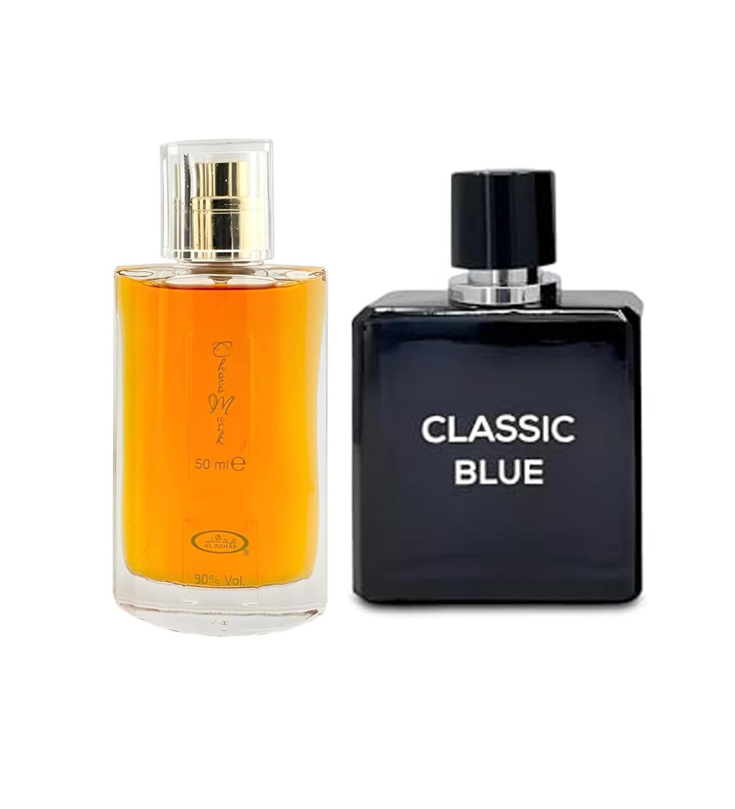 Choco Musk&Classic Blue Men s Cologne-Rich Chocolate & Musk Eau De Toilette Long-Lasting Scent Perfume for Men Elegant Bottle 3.4 Fl Oz Fragrance for Refined Occasions Choco Musk&Classic Blue 2.53 Fl Oz (Pack of 2) - Buy Online on GoSupps.com