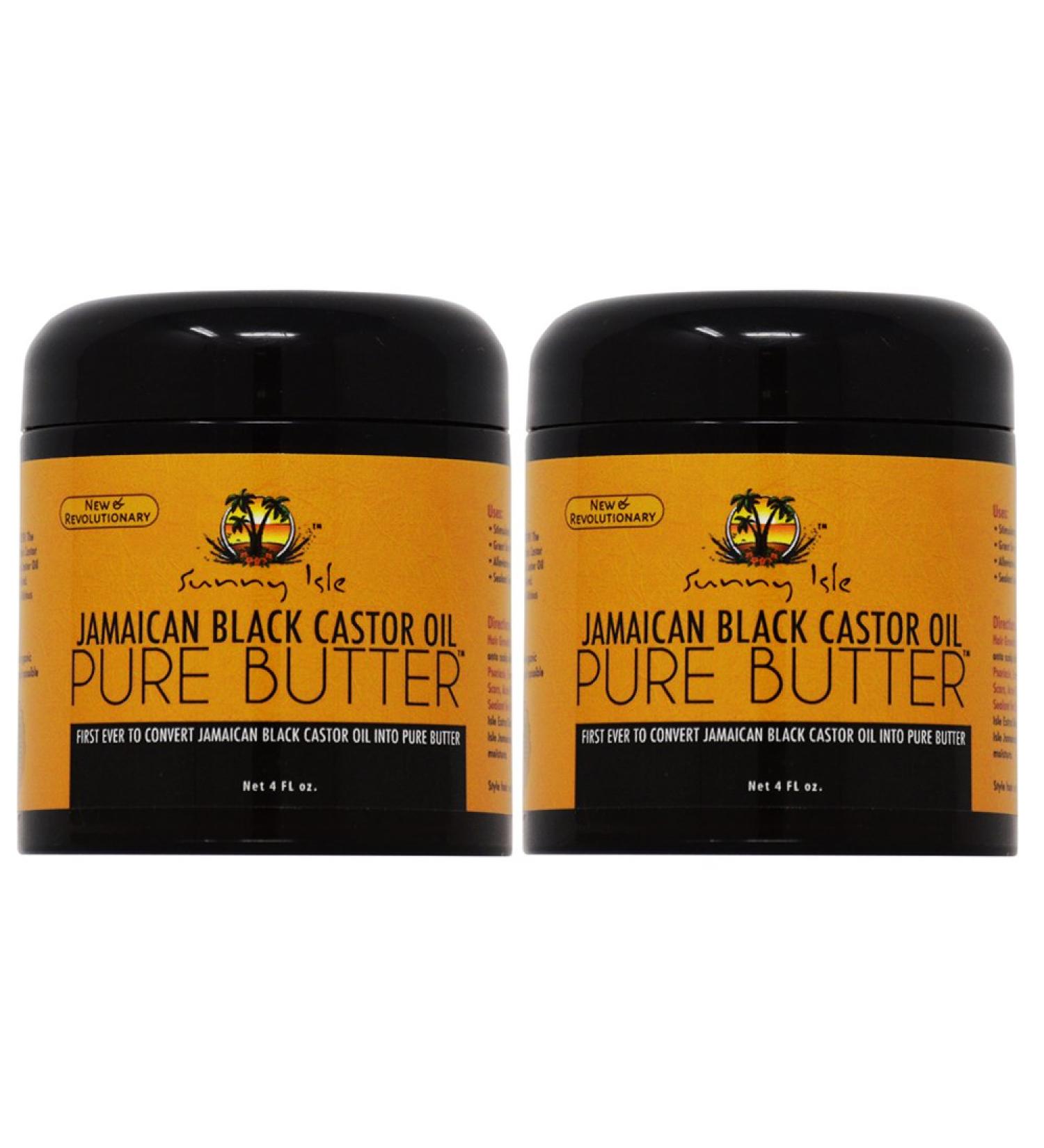 Sunny Isle Jamaican Black Castor Oil Pure Butter Original 4oz (Pack of 2)