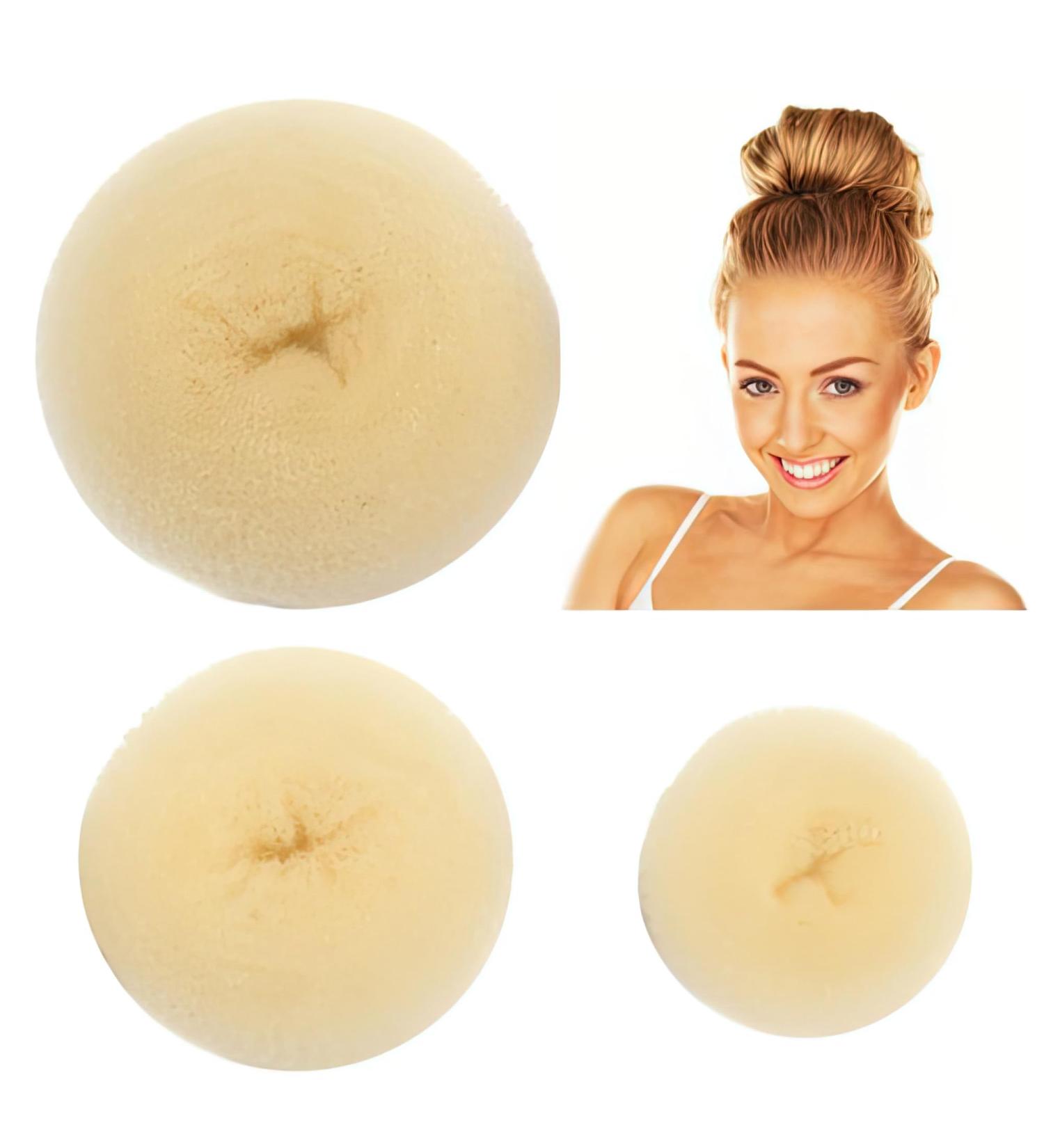 Styla Hair 3 Piece Donut Hair Bun Maker (1 Small 1 Medium 1 Large) Blonde - Buy Online on GoSupps.com