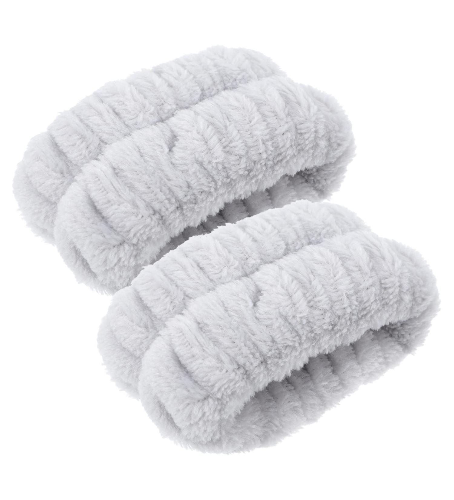 BESTYASH 2pi ces Bracelet de Lavage du Visage Lot de Bracelet Souple pour Spa Serviettes Absorbantes pour Fille lastique pour Yoga et Nettoyage Gris - Buy Online on GoSupps.com