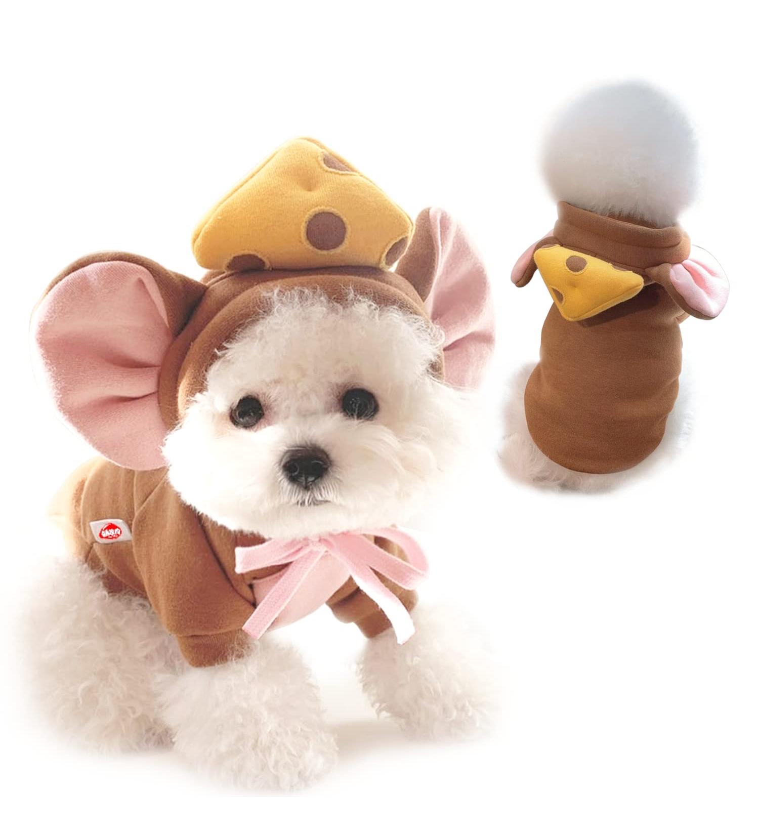 Pet Hoodie for Small & Medium Dogs & Cats - Cozy Animal Shape Sweatshirt | X-Small Available - Perfect for Winter | International Shipping - Buy Online on GoSupps.com