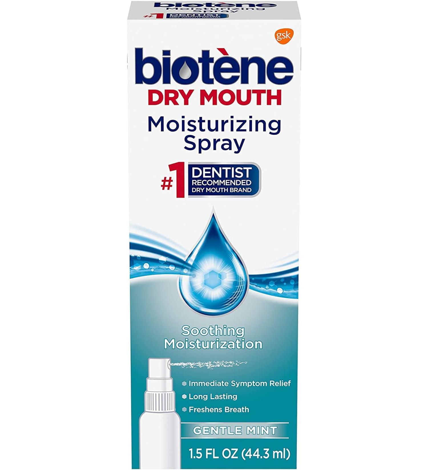 Biotene Moisturizing Mouth Spray 1.5 fl oz - Pack of 2 | Hydrating Oral Care Solution - Buy Online on GoSupps.com