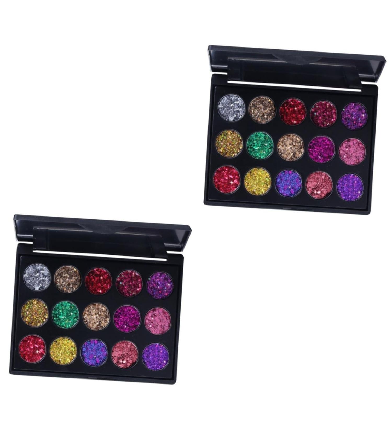 Beavorty 2pcs 15 Colors Cosmetic Eye Pallet Makeup Pearly Lustre Shadow Matte Combination 1 count (Pack of 1) As Shownx2pcs - Buy Online on GoSupps.com