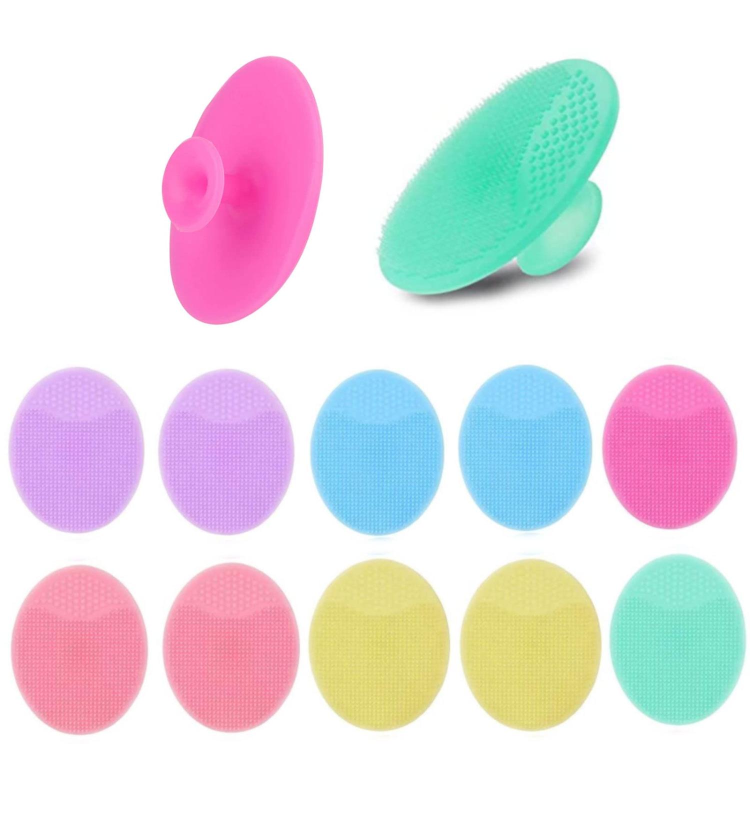 Uramoto Silicone Face Scrubber Brush - 12Pcs Exfoliator for Blackheads Facial Cleansing & Baby Shampoo - 6 Color Options - Buy Online on GoSupps.com