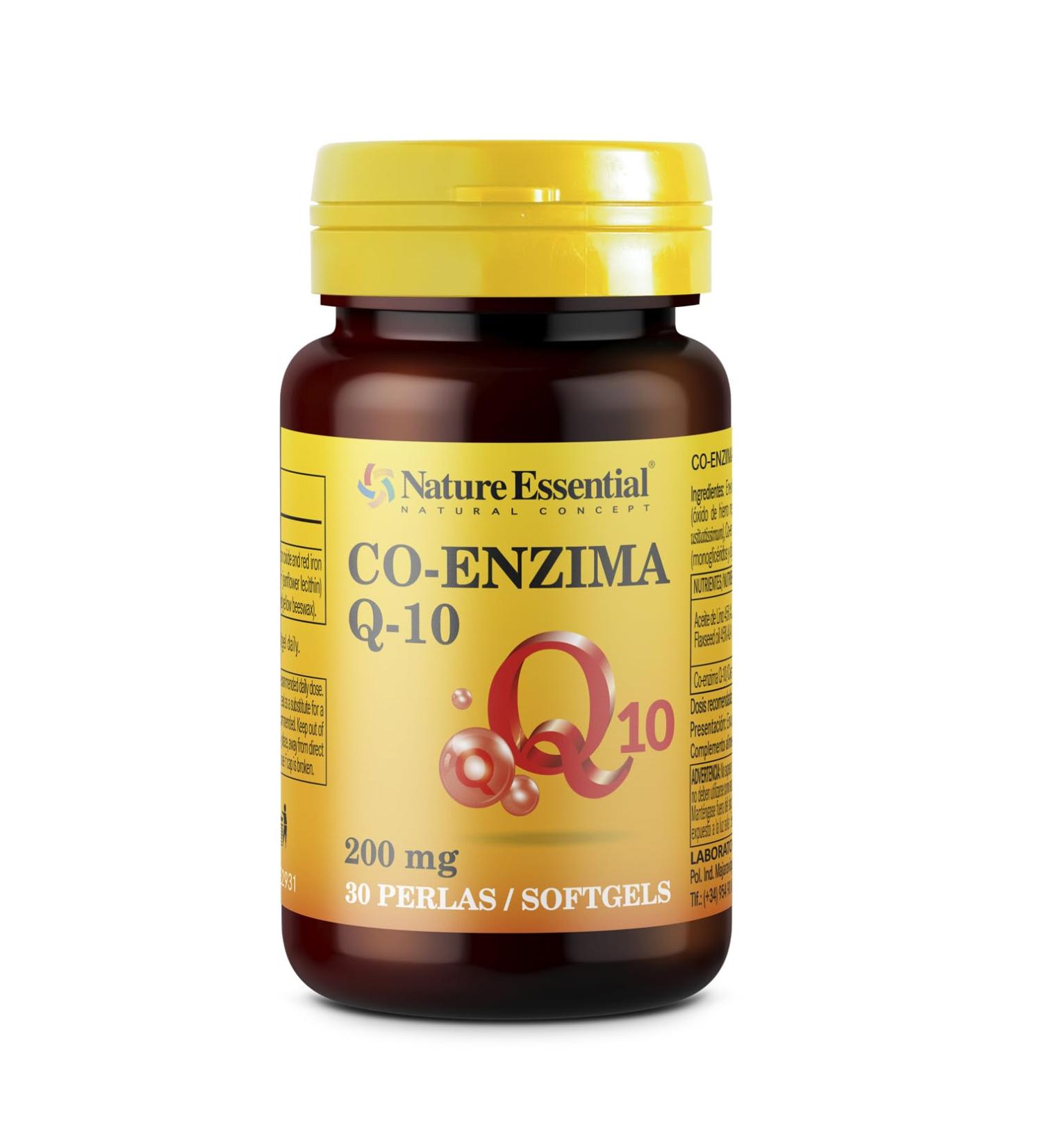 Buy Enzyma Q10 200 mg - 30 Pearls | Nature Essential - Premium Antioxidant for Heart Health & Energy Boost | International Shipping Available - Buy Online on GoSupps.com