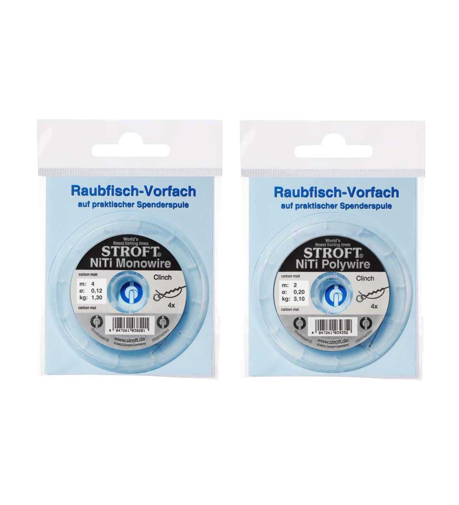 STROFT NiTi Monowire Polywire Nickel-Titanium Leader 0.20mm 4.2kg