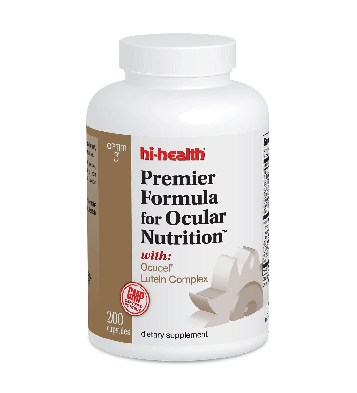 Optim 3 Hi-Health Premier Formula for Ocular Nutrition 200 Capsules The Original Paul Harvey Eye Vitamin for Healthy Vision - Buy Online on GoSupps.com