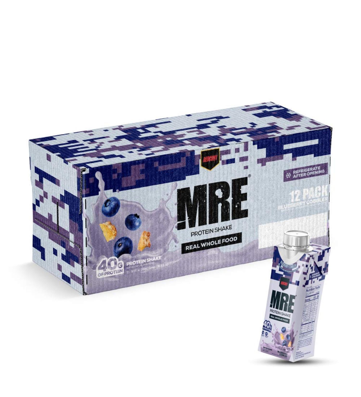 Redcon1 MRE Ready to Drink Protein Shake Blue Berry Cobbler 16.9 Fl Oz (Case of 12) - Pack of 12 - Buy Online on GoSupps.com