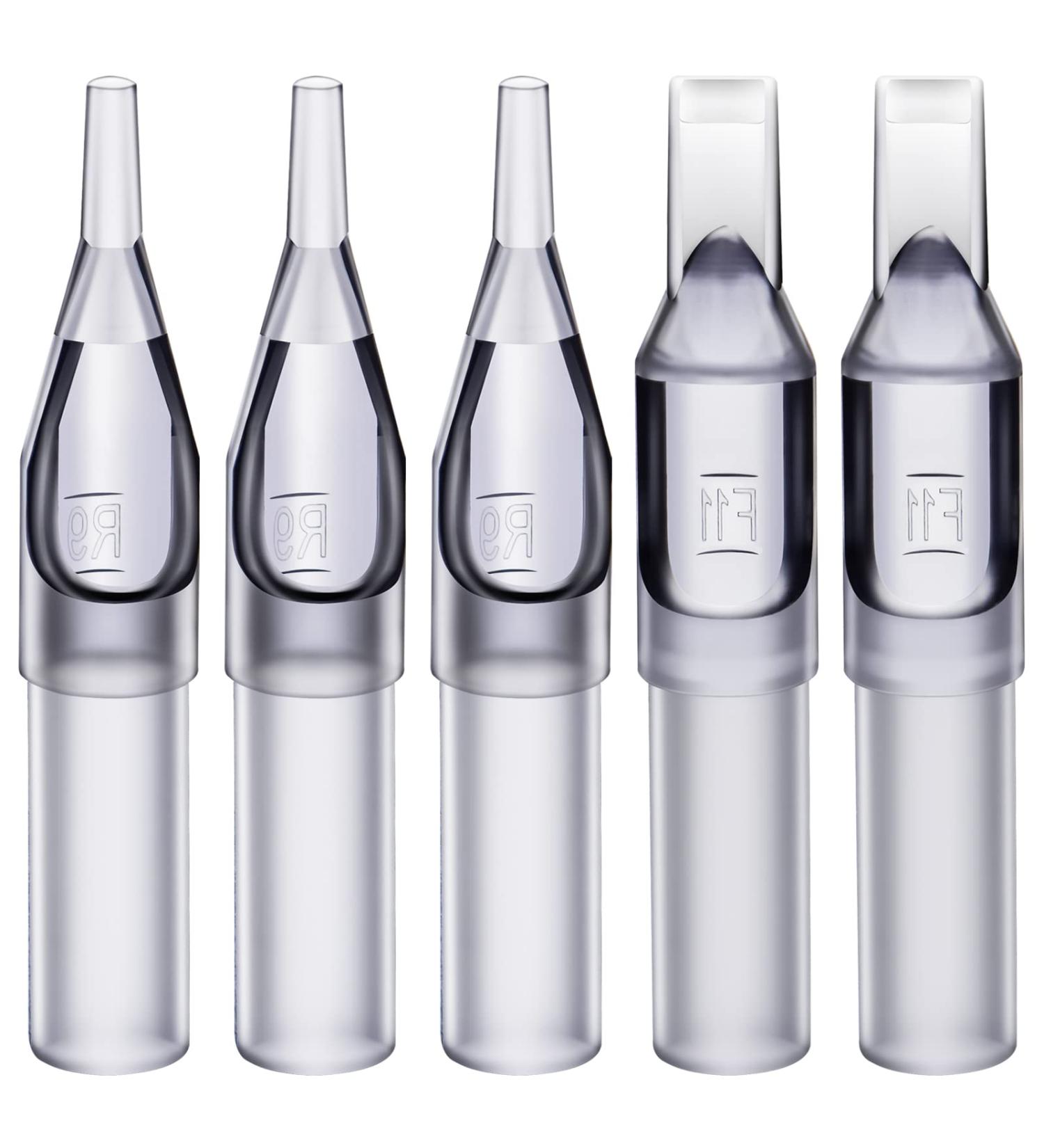 Autdor 100Pcs Disposable Tattoo Tips Mixed for Various Needle Sizes | Sterilized Plastic Tattoo Tips | Round/Flat Mixed-2 - Buy Online on GoSupps.com
