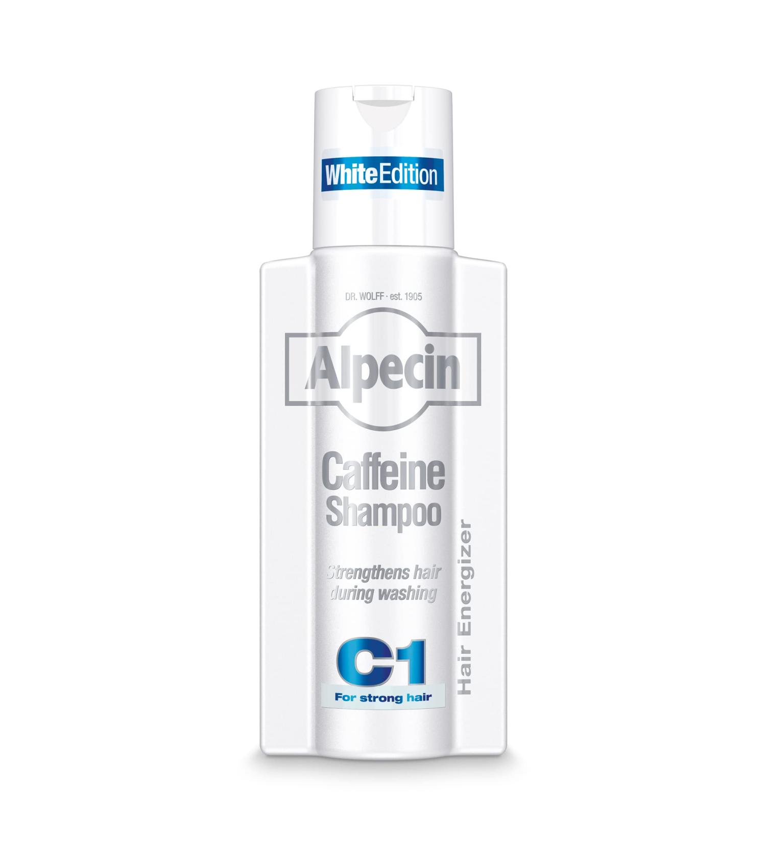 Alpecin Limited White Edition Men's Shampoo - Invigorating Fresh Fragrance 250ml - Hair Growth Formula - Strong Hair Solution - 1 Pack - Buy Online on GoSupps.com