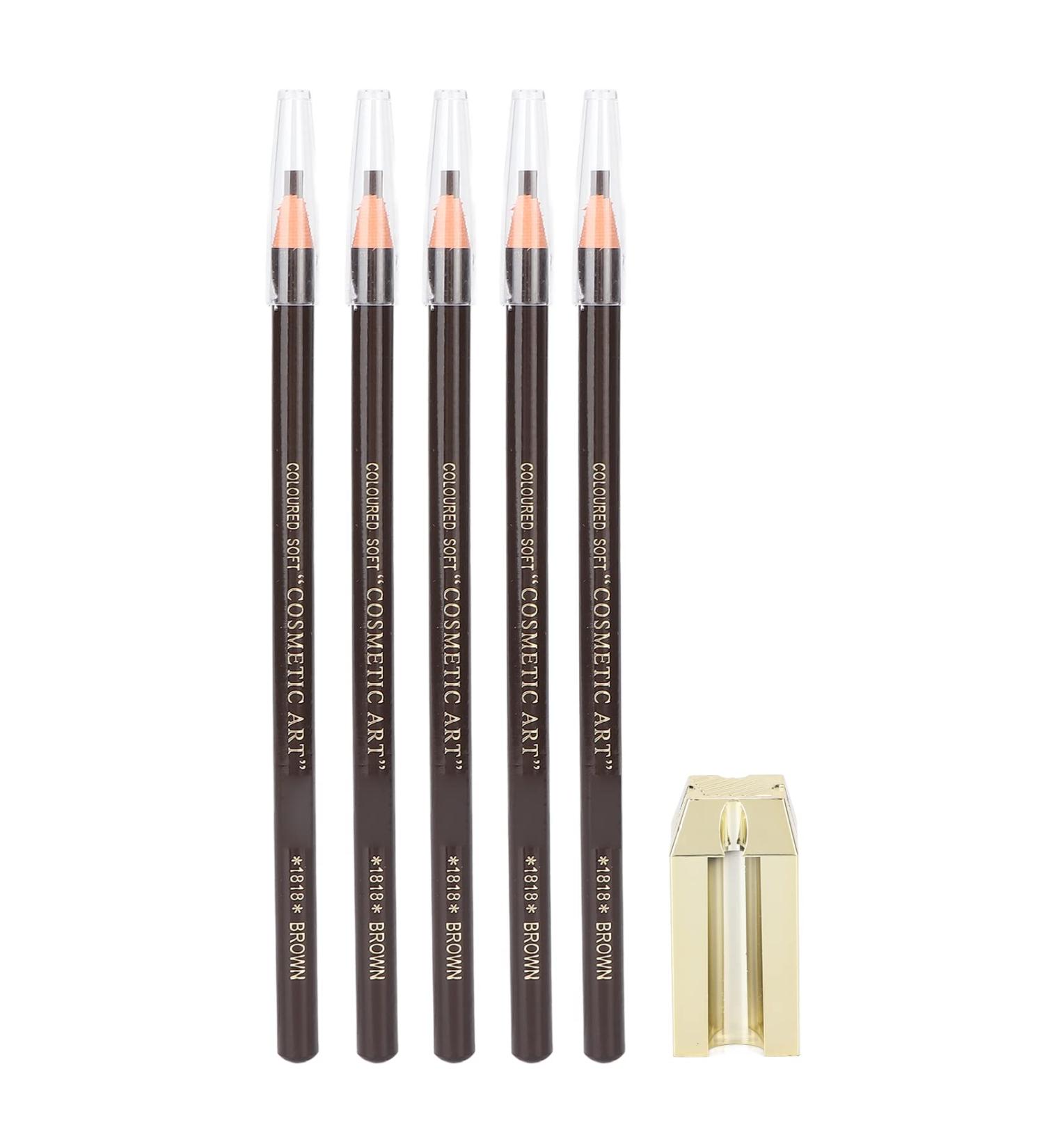 4 in 1 Eyebrow Pencil Set with Duckbill Eyebrow Pencil Sharpener Eyebrow Makeup Cosmetic Shaping Tools Cosmetic Make up Sharpeners (Brown eyebrow pencil) - Buy Online on GoSupps.com