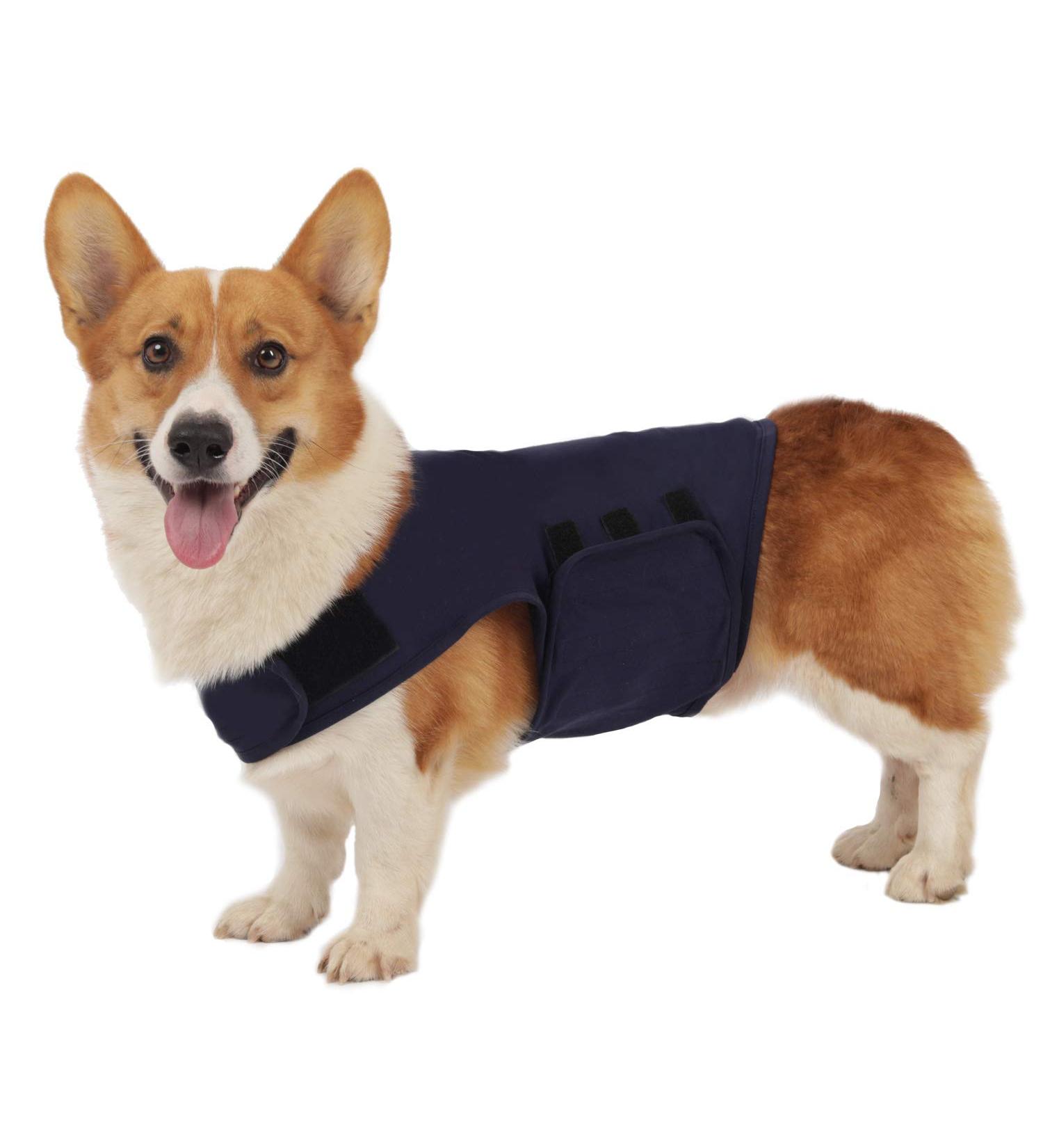 Kelivol Fear Coat for Dogs - Soothing Anxiety Jacket for Fireworks & Thunderstorms - Marine Blue Size M - Buy Online on GoSupps.com