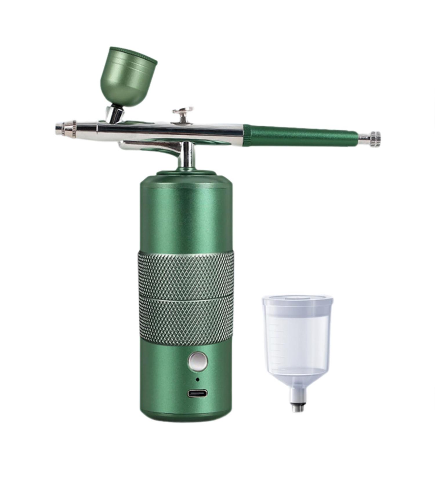 Air Compressor Air Brush Paint Spray Guns Rechargeable for Art Craft Cake Fog Sprayer Green - Buy Online on GoSupps.com