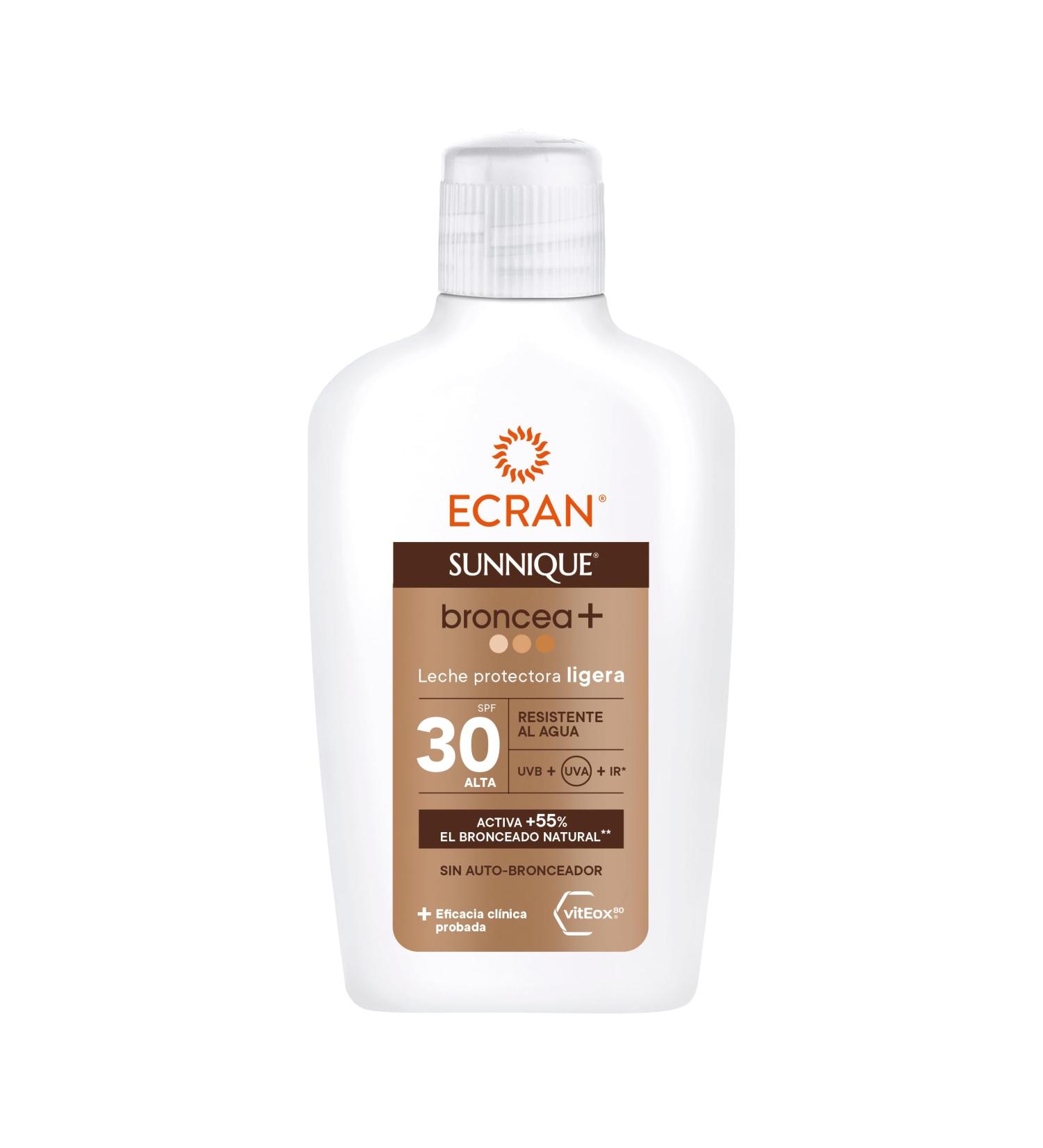 Ac Marca Ecran Sunnique Sun Milk + SPF 50 medium UVB and UVA protection activates natural tanning without selftanning with PureBronze technology waterresistant 200 ml - Buy Online on GoSupps.com